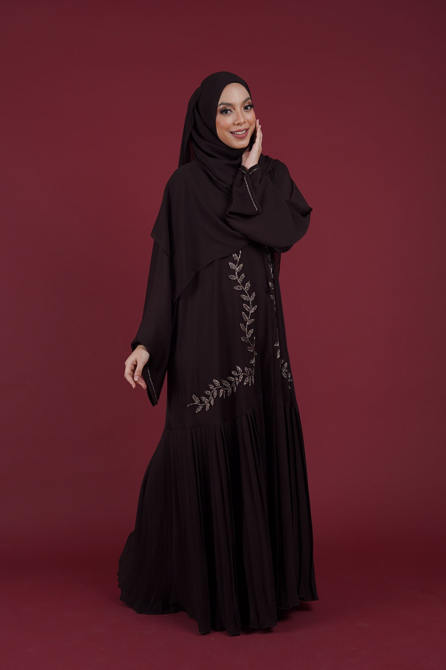 REYZAN ABAYA BROWN FUDGE