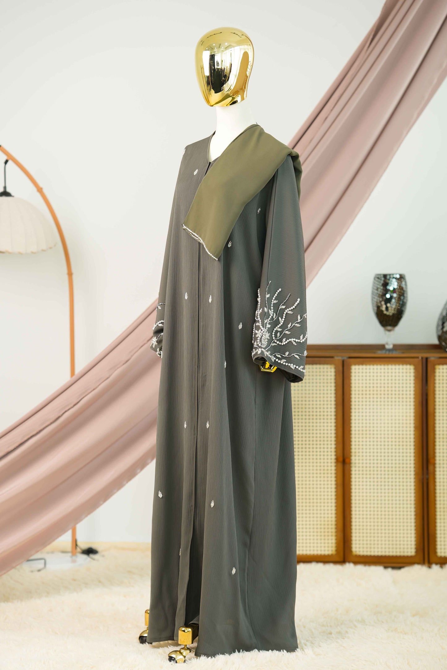SAHARA ABAYA OLIVINE GREEN
