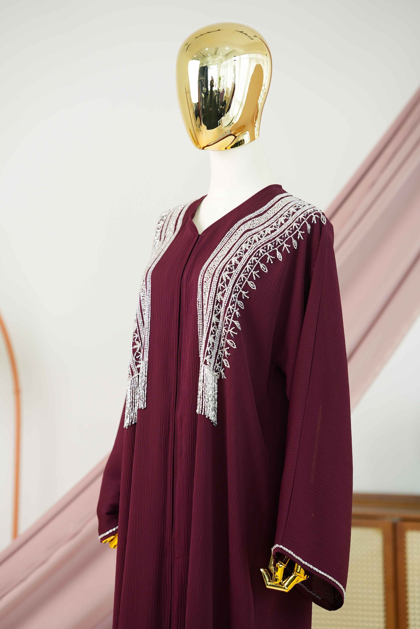 HALILI ABAYA BURGUNDY