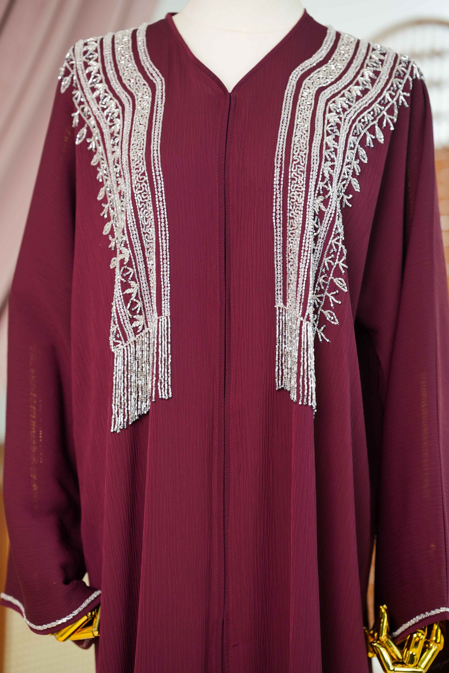 HALILI ABAYA BURGUNDY