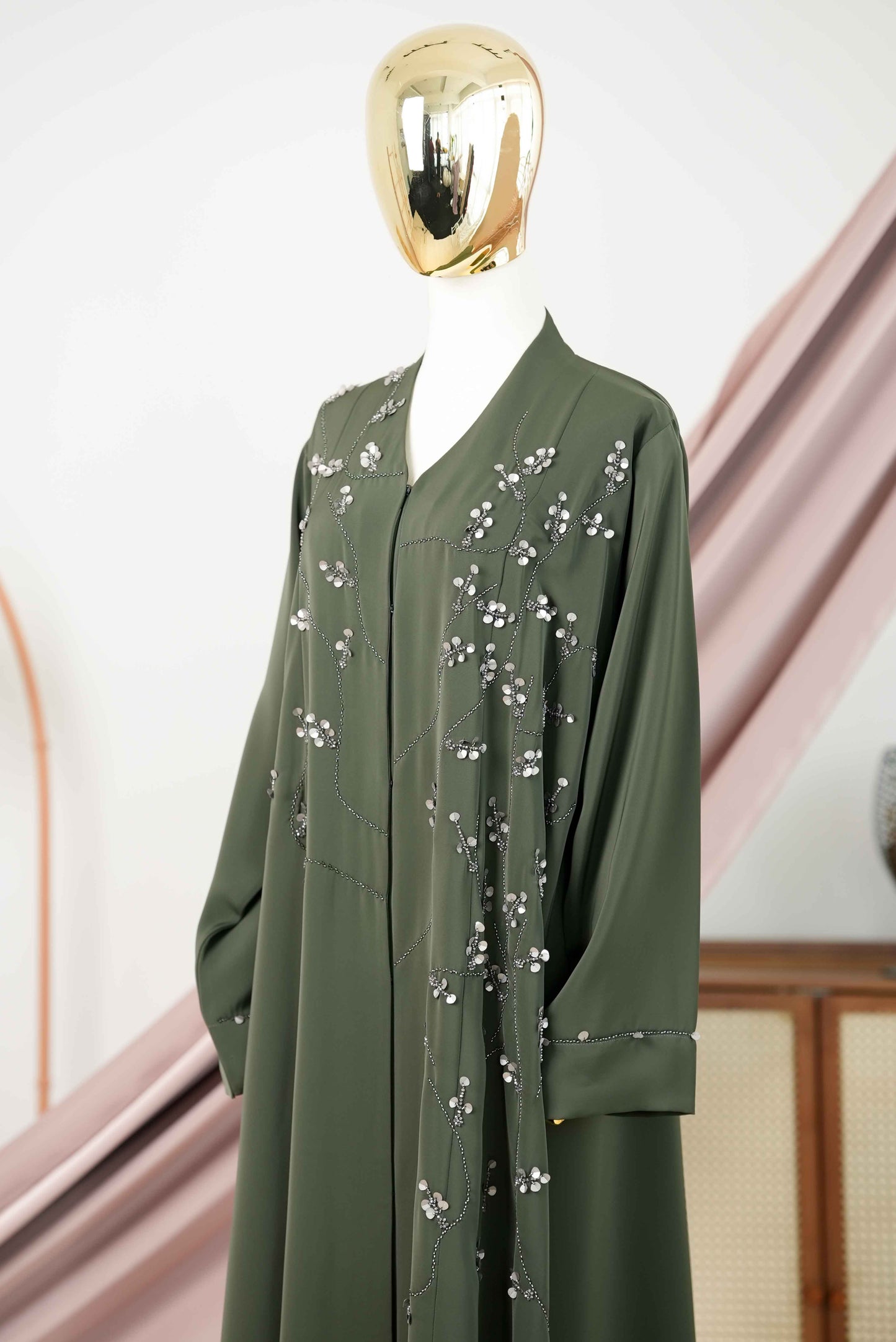 NAIMA ABAYA OLIVINE GREEN