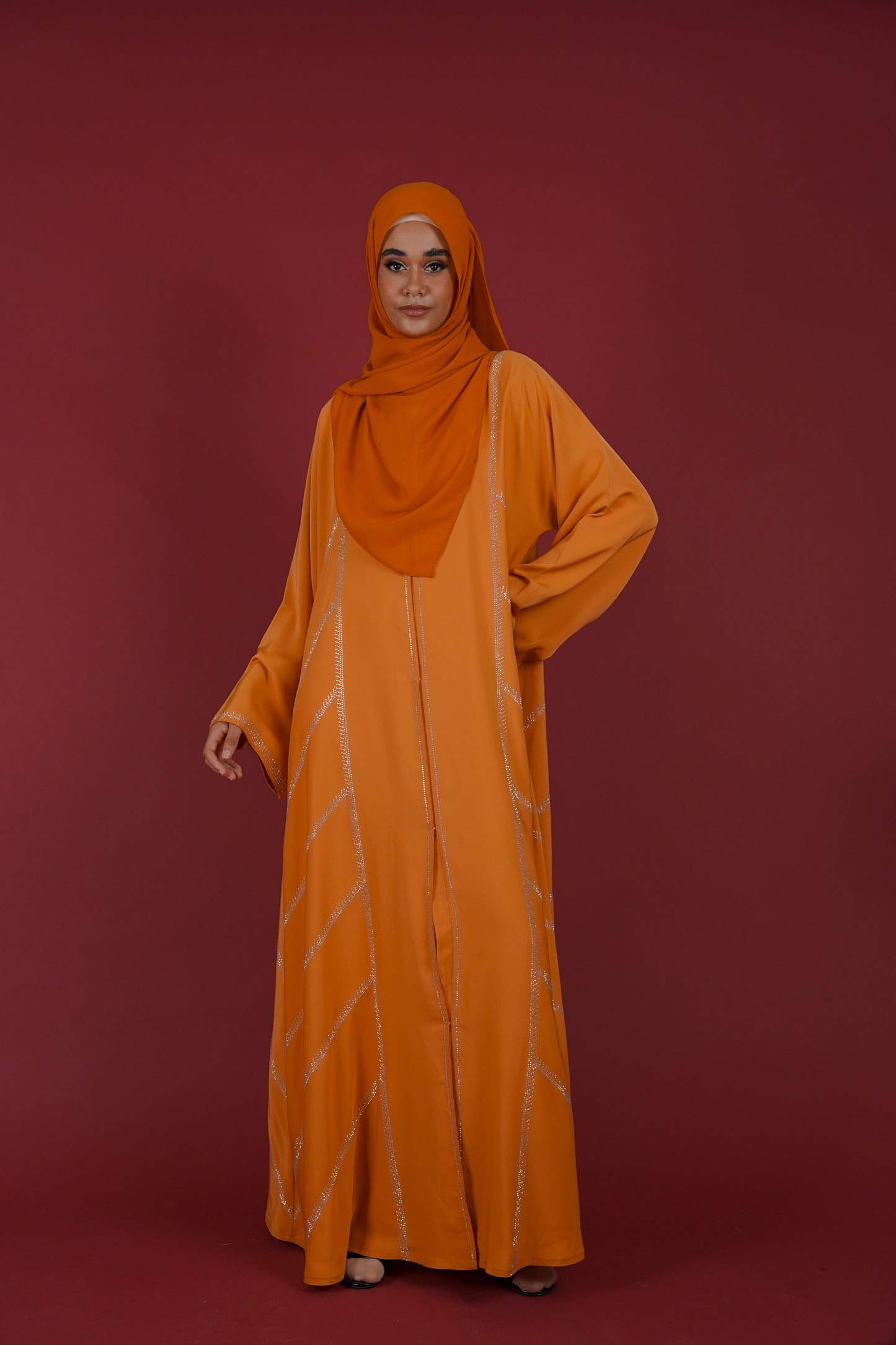 TASMEERA ABAYA PUMPKIN