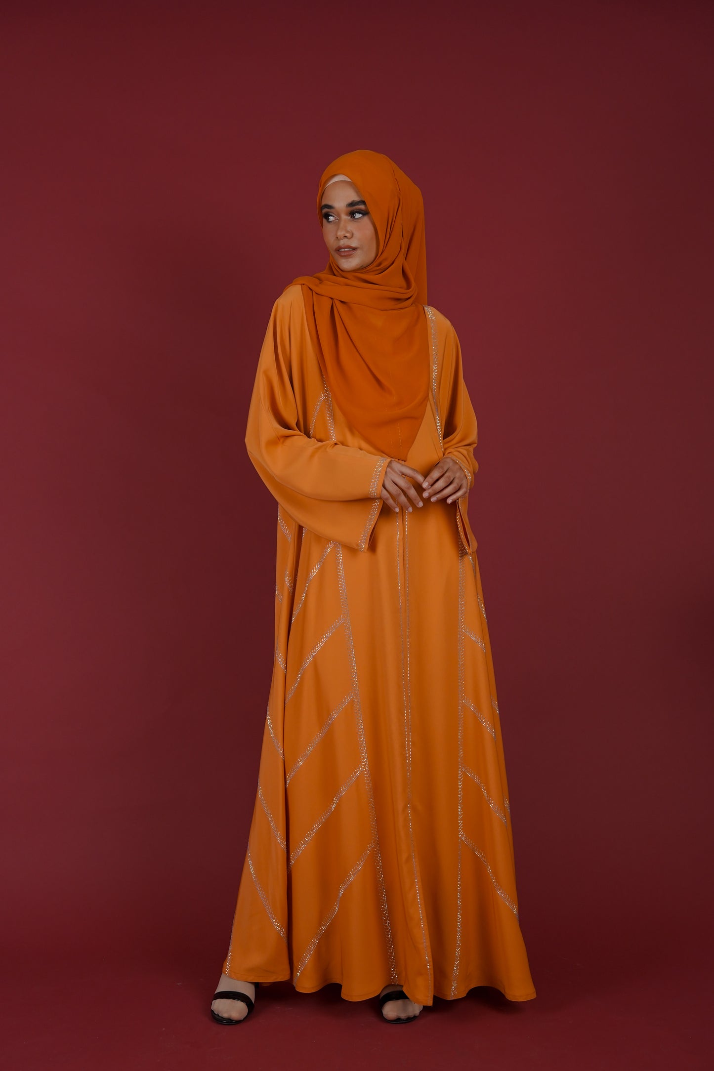 TASMEERA ABAYA PUMPKIN