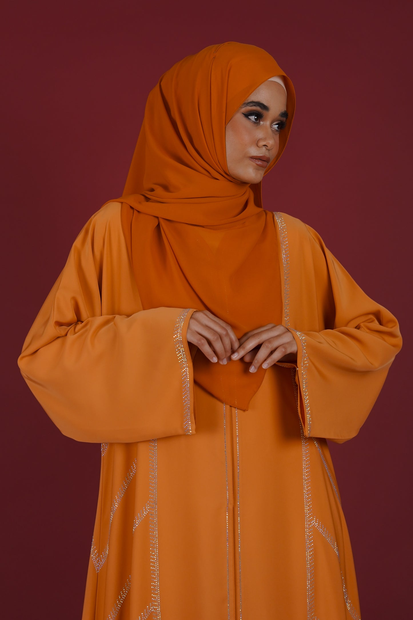 TASMEERA ABAYA PUMPKIN