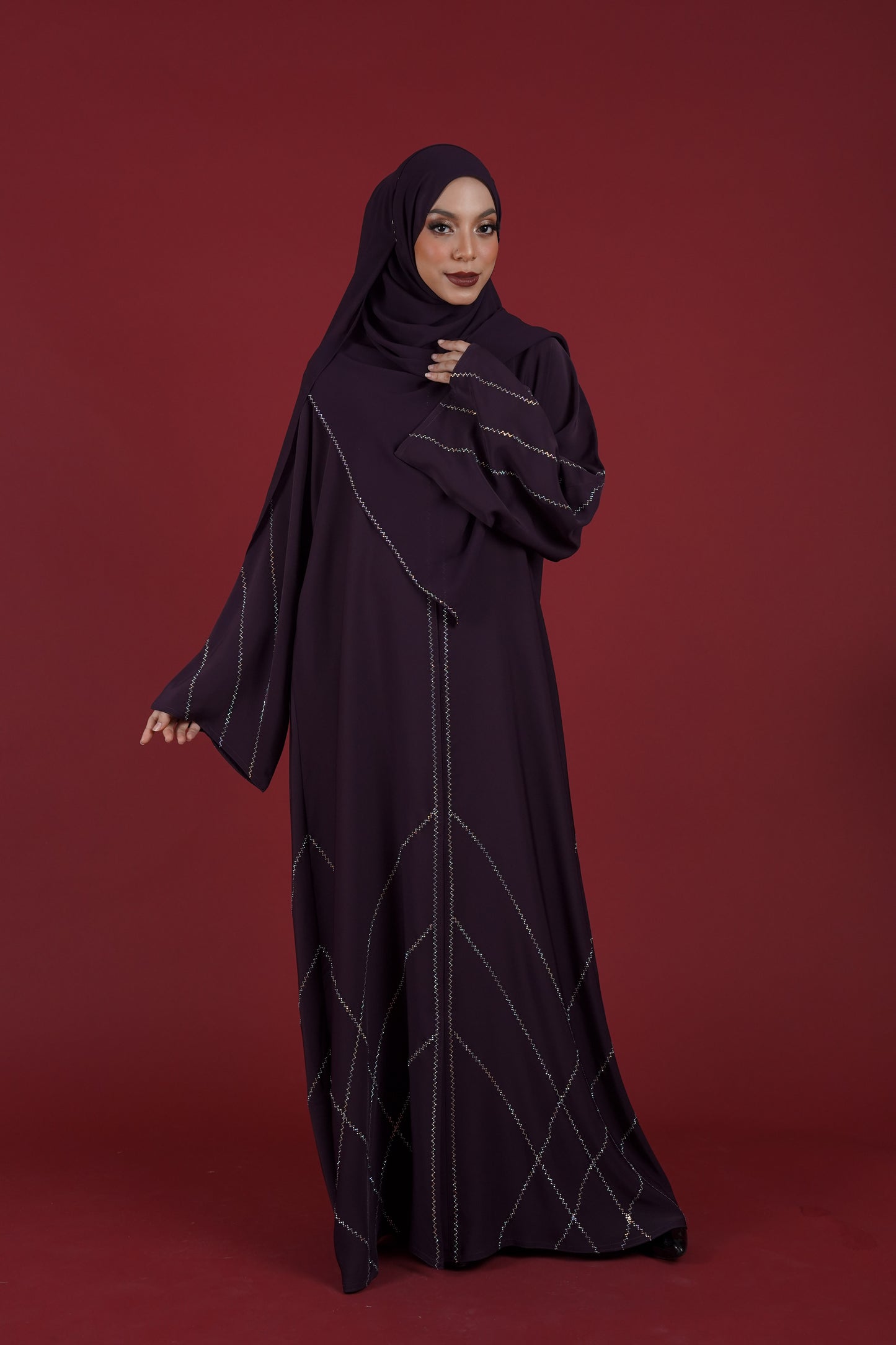 HYRA ABAYA JEWEL PURPLE