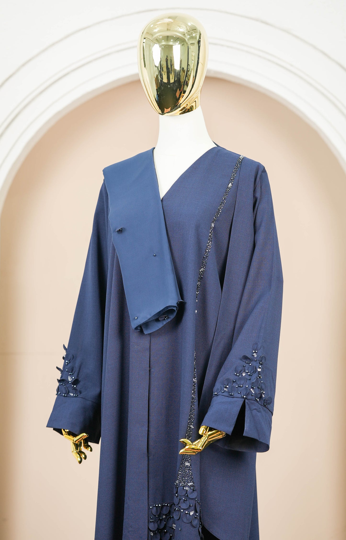 GHINA ABAYA BLUE DENIM