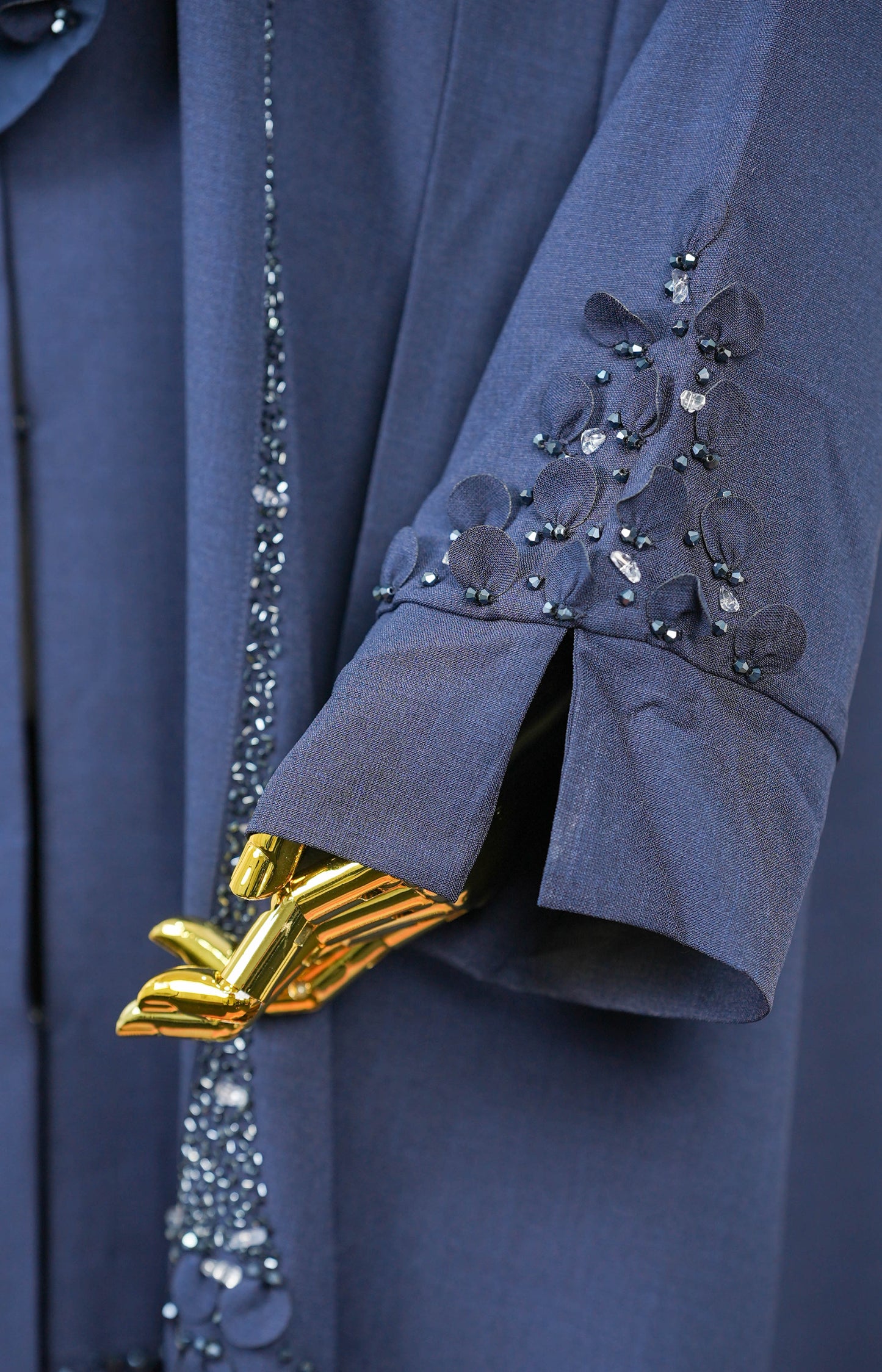 GHINA ABAYA BLUE DENIM