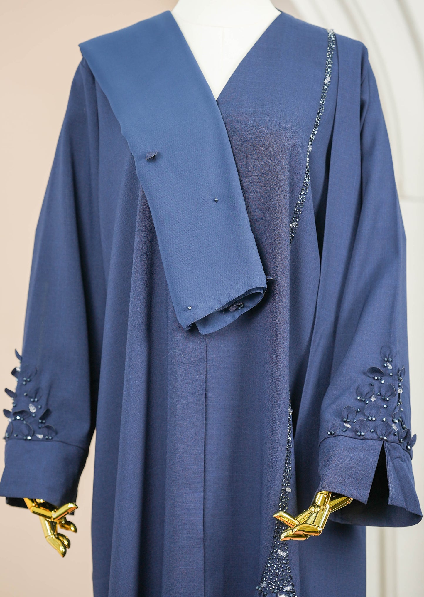 GHINA ABAYA BLUE DENIM