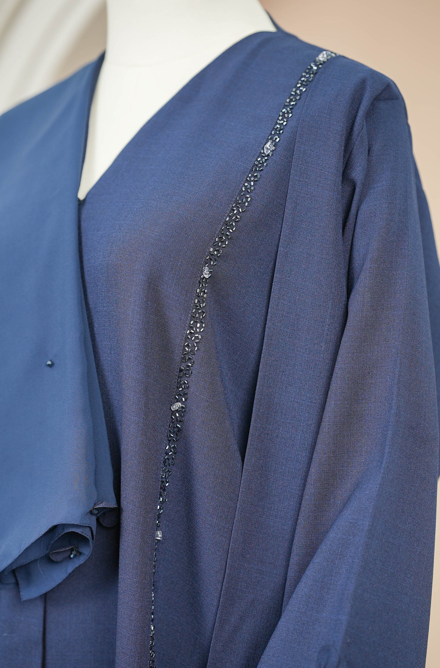 GHINA ABAYA BLUE DENIM