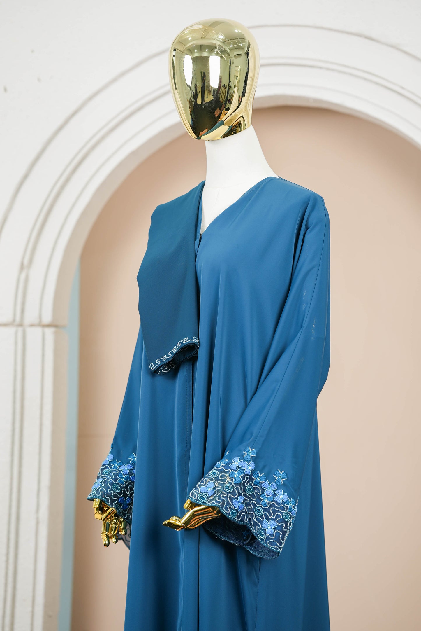 RANIYA ABAYA TEAL BLUE