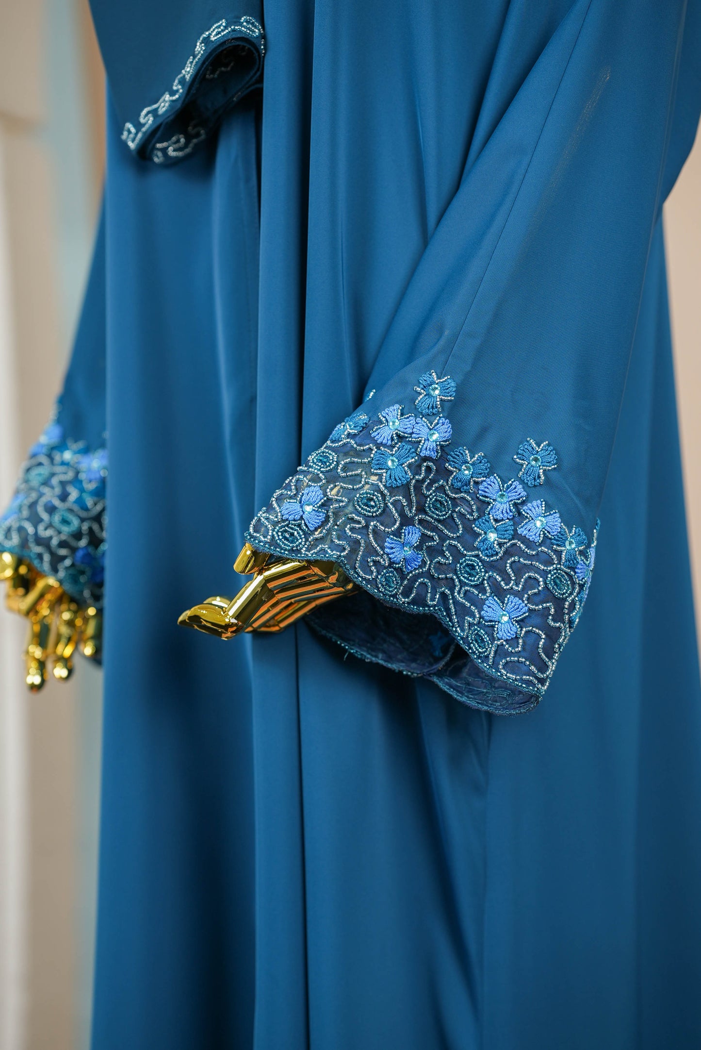 RANIYA ABAYA TEAL BLUE