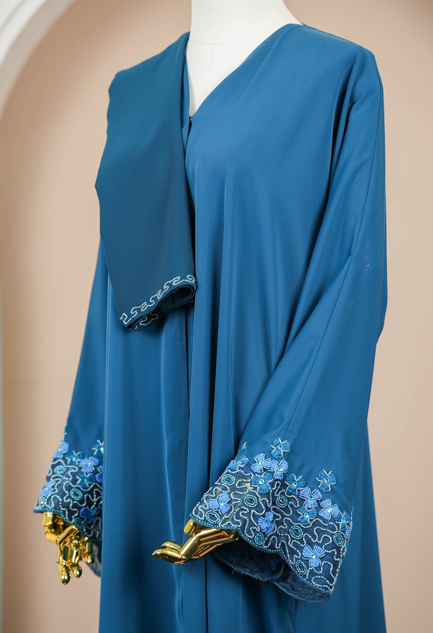 RANIYA ABAYA TEAL BLUE