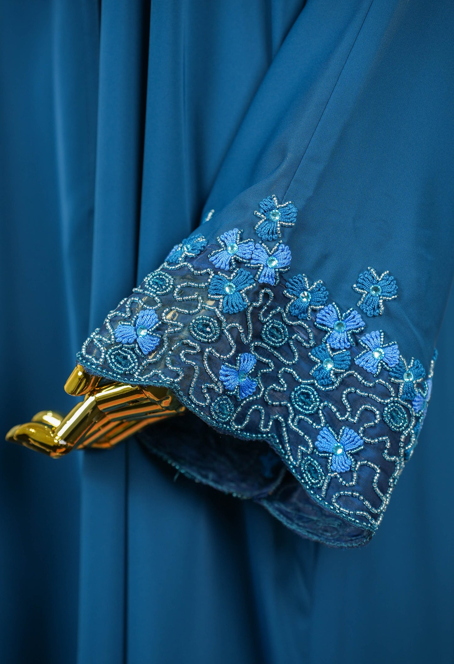 RANIYA ABAYA TEAL BLUE