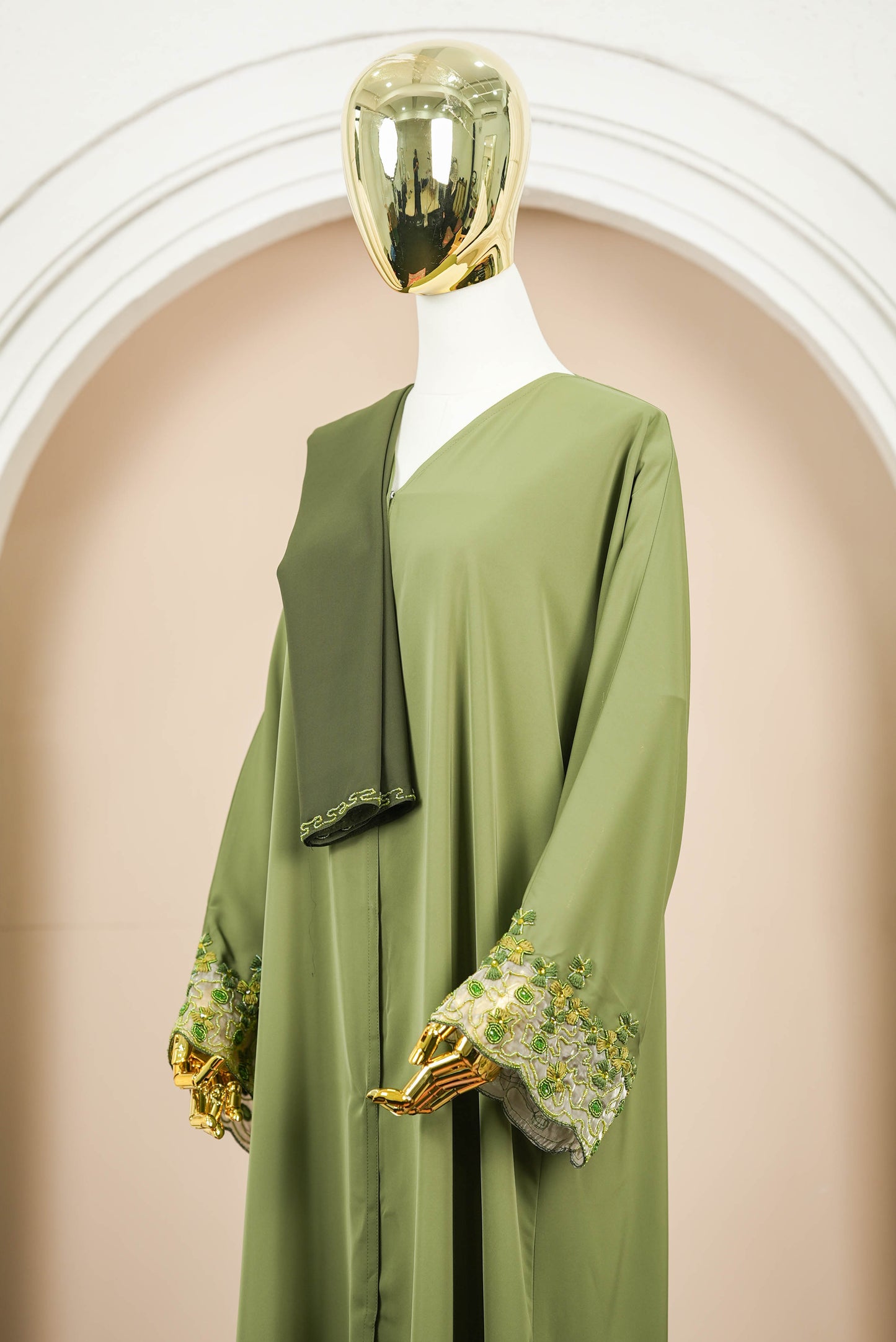 RANIYA ABAYA OLIVE GREEN