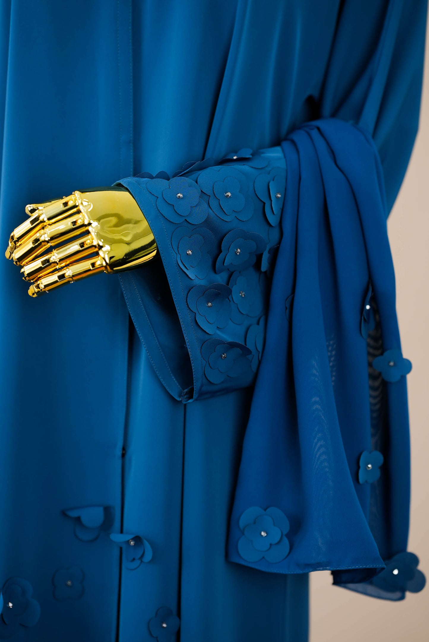 FLURA ABAYA TEAL BLUE