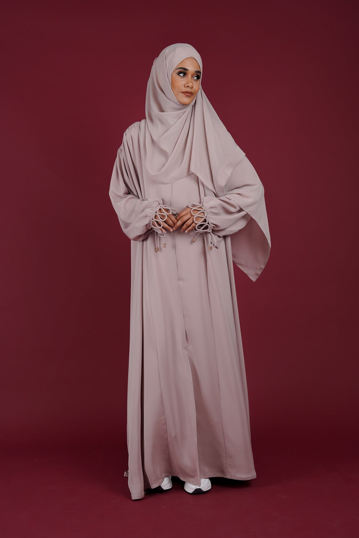 HAZEL ABAYA GREY LILAC