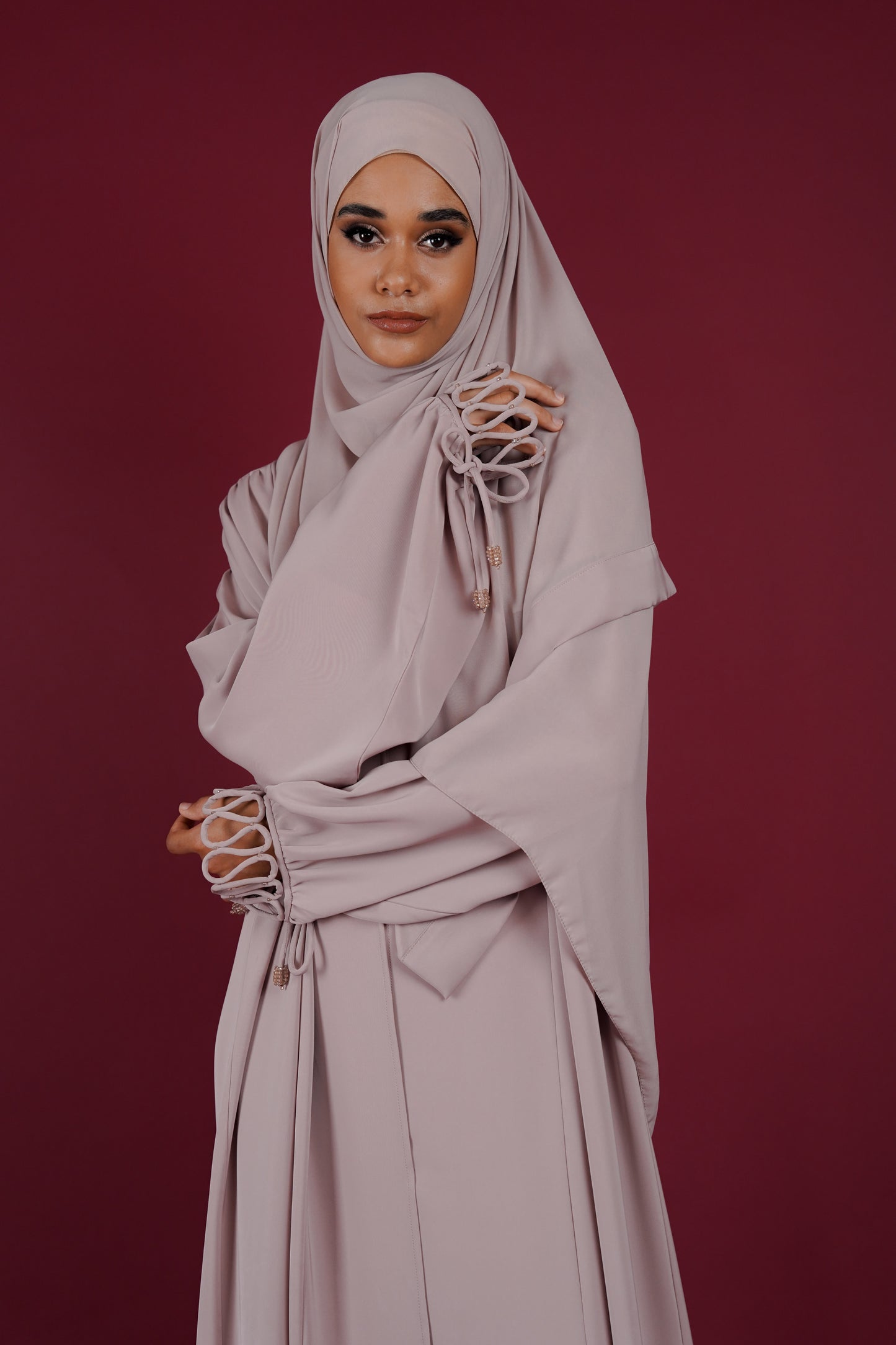 HAZEL ABAYA GREY LILAC