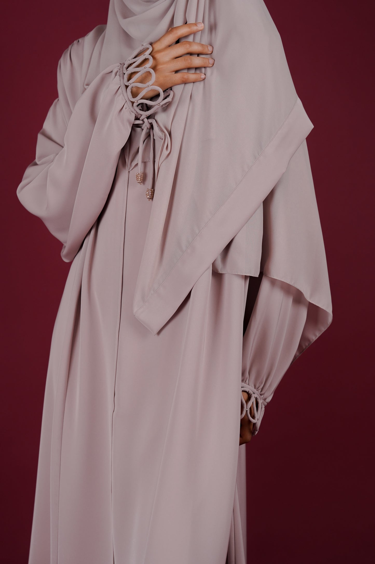 HAZEL ABAYA GREY LILAC
