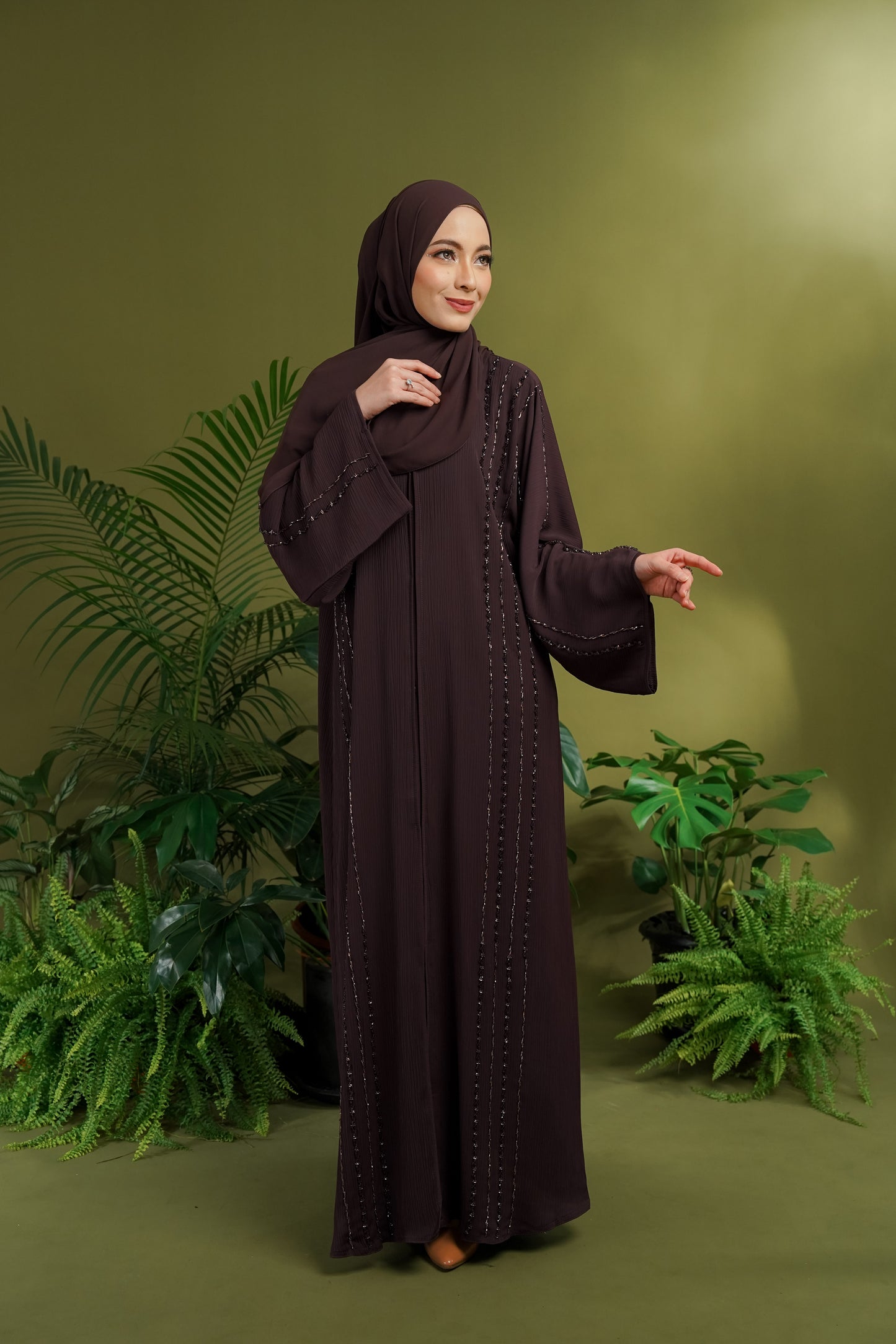 NAURAH ABAYA DEEP PURPLE