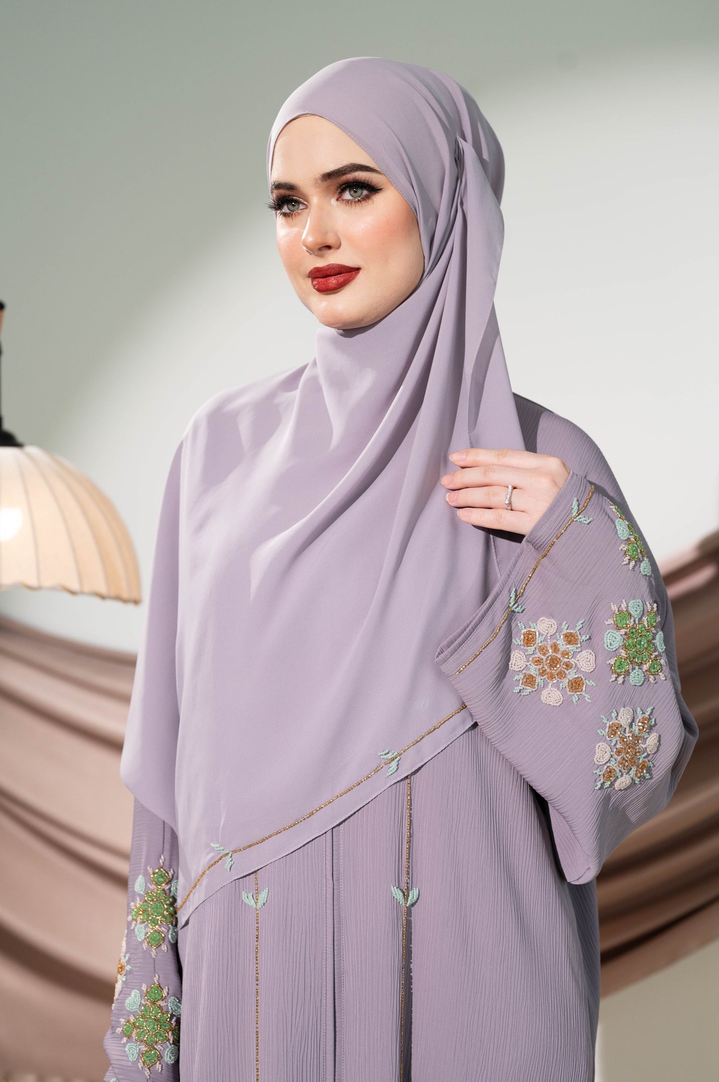 HANAN ABAYA DUSTY PURPLE