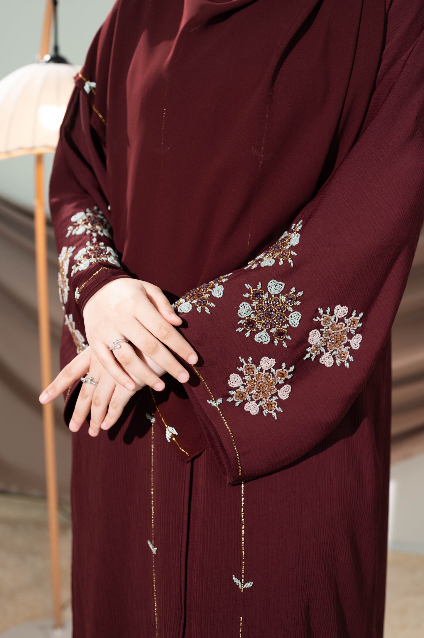 HANAN ABAYA BURGUNDY