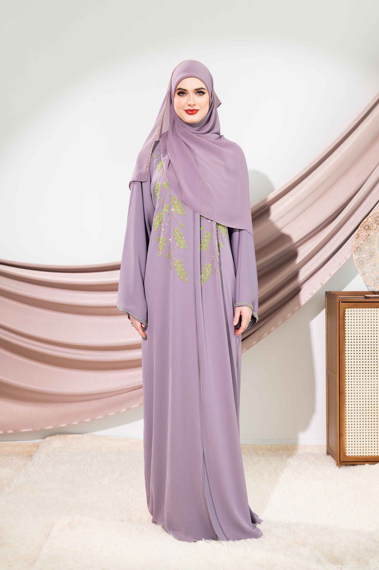 AMARA ABAYA DUSTY PURPLE