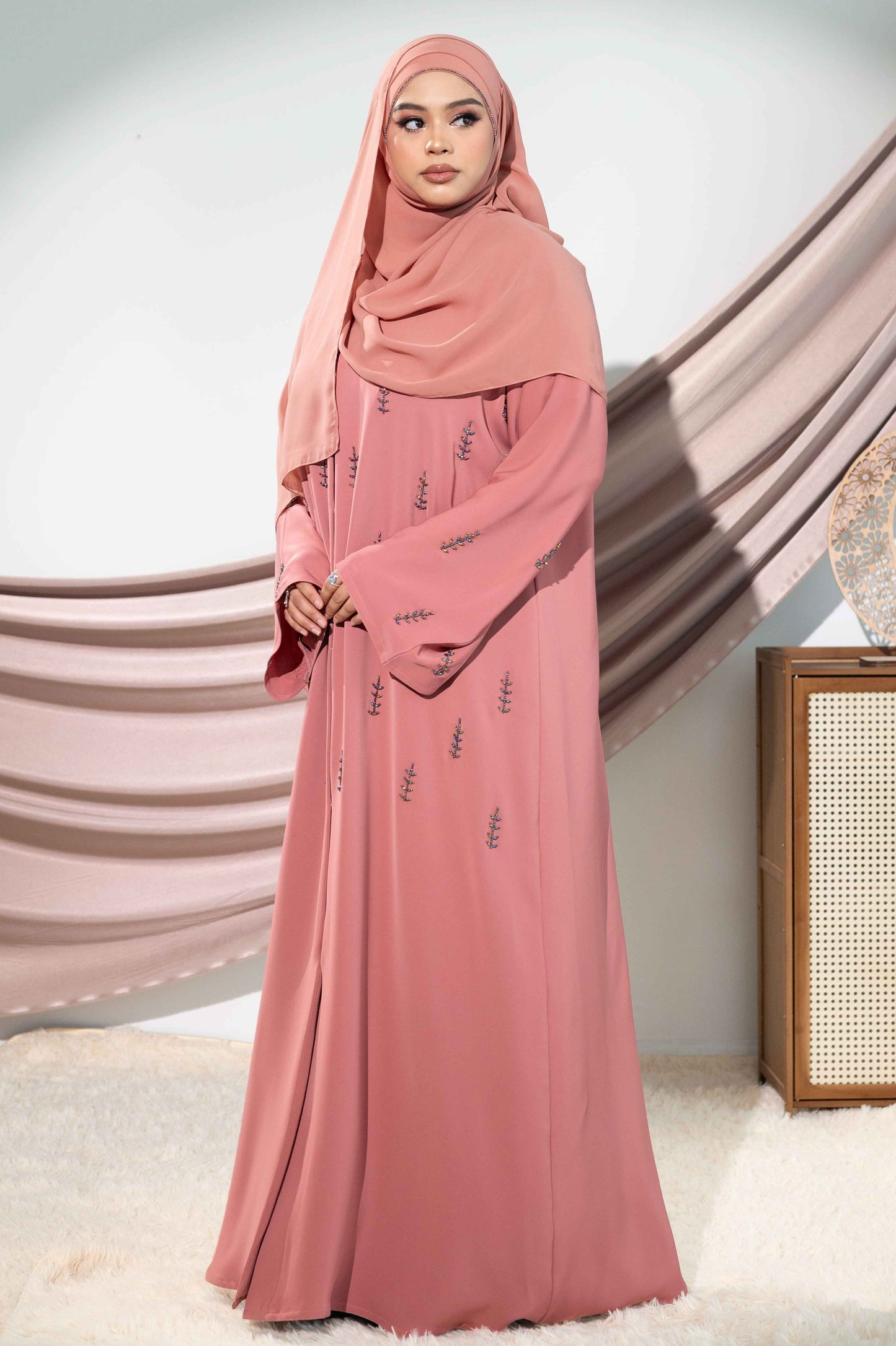 ELIN ABAYA DUSTY TERRACOTTA