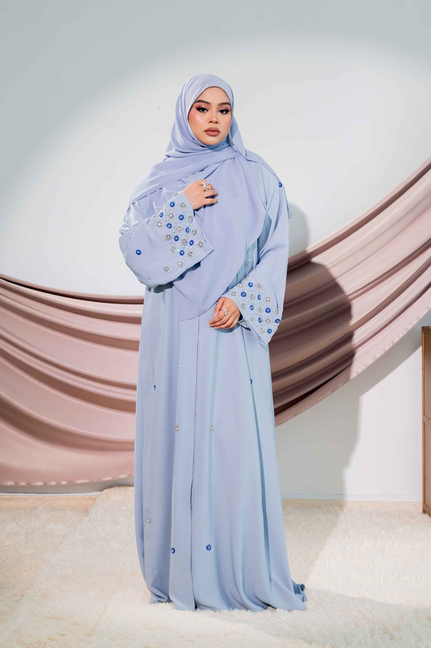 RUMI ABAYA DUSTY BLUE