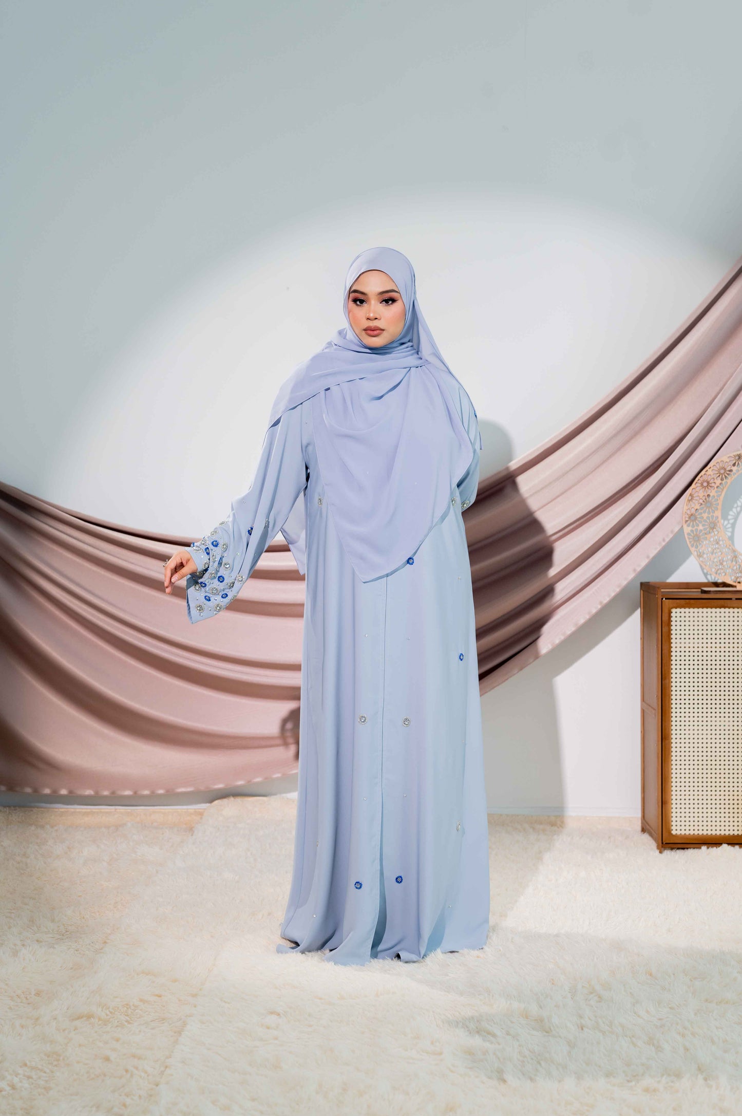 RUMI ABAYA DUSTY BLUE