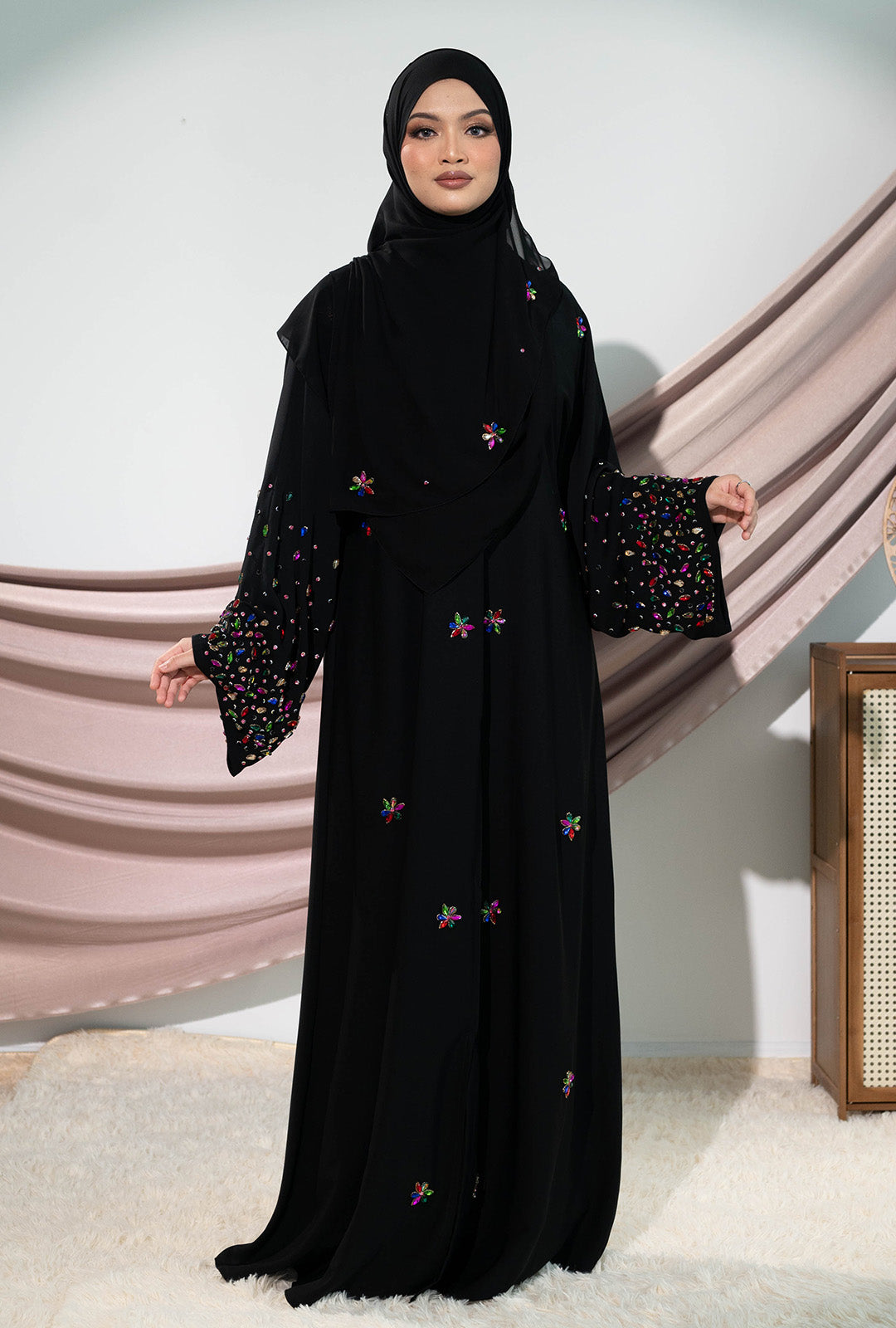 ALMA ABAYA JET BLACK