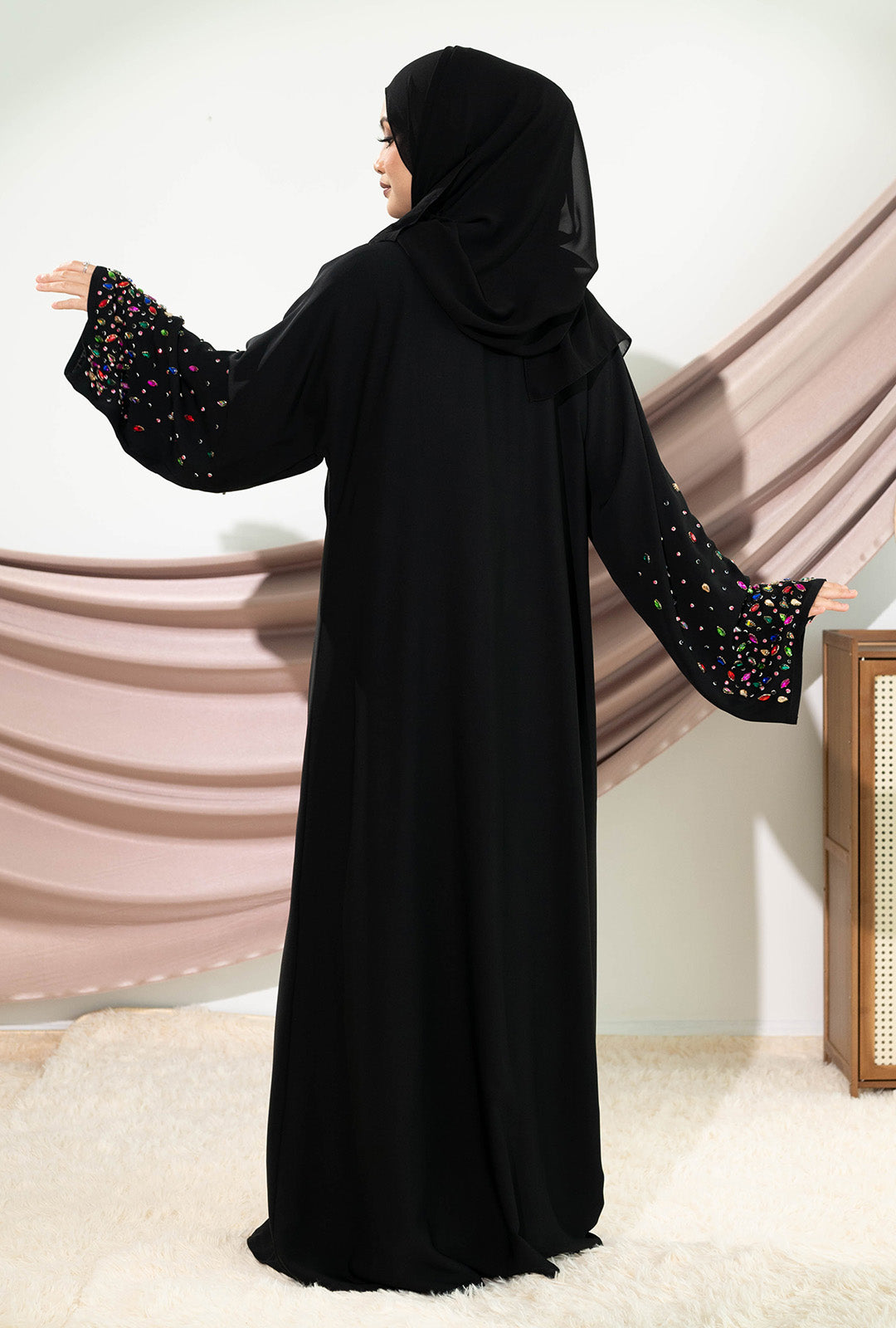 ALMA ABAYA JET BLACK