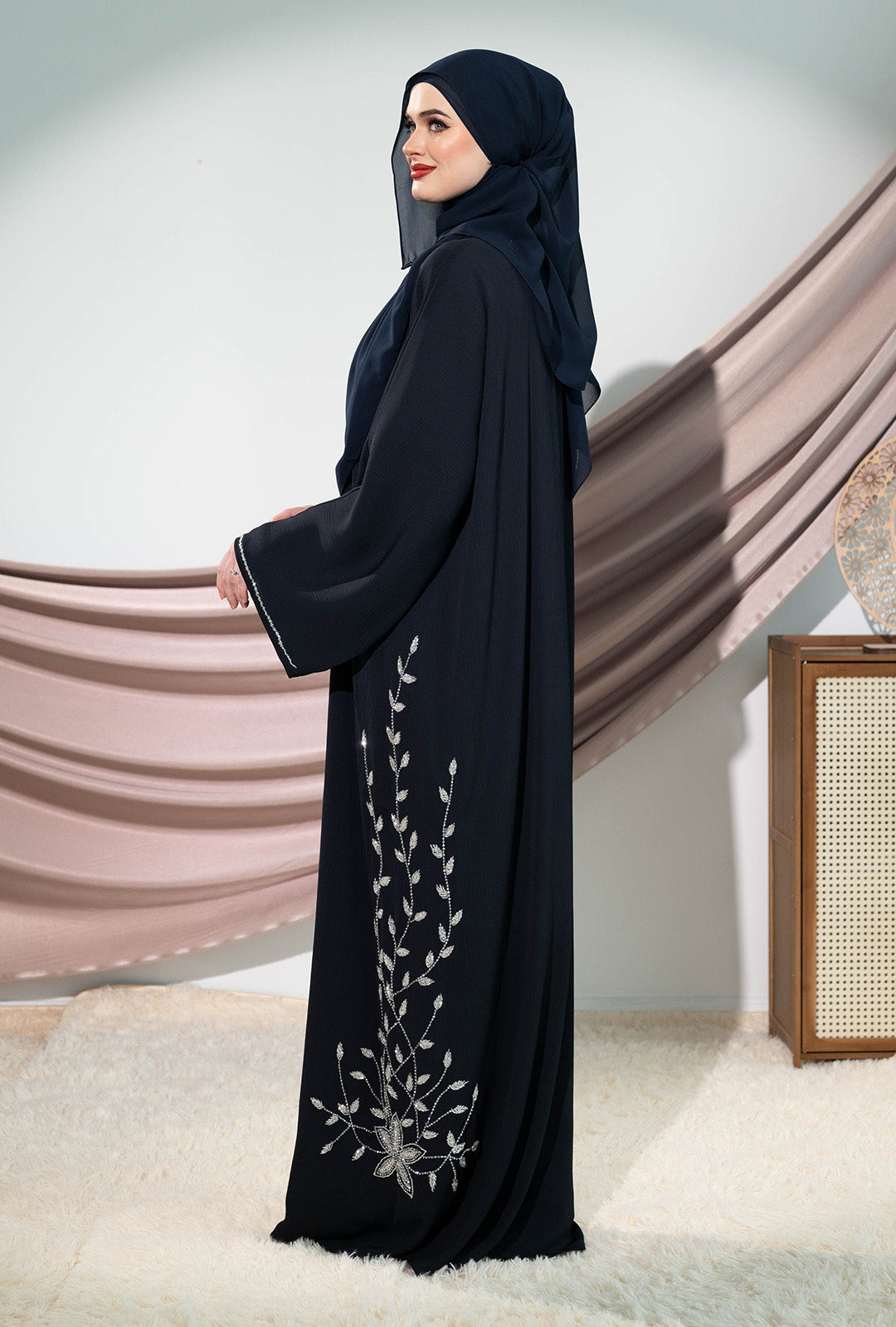 NAMYLA ABAYA DARK NAVY