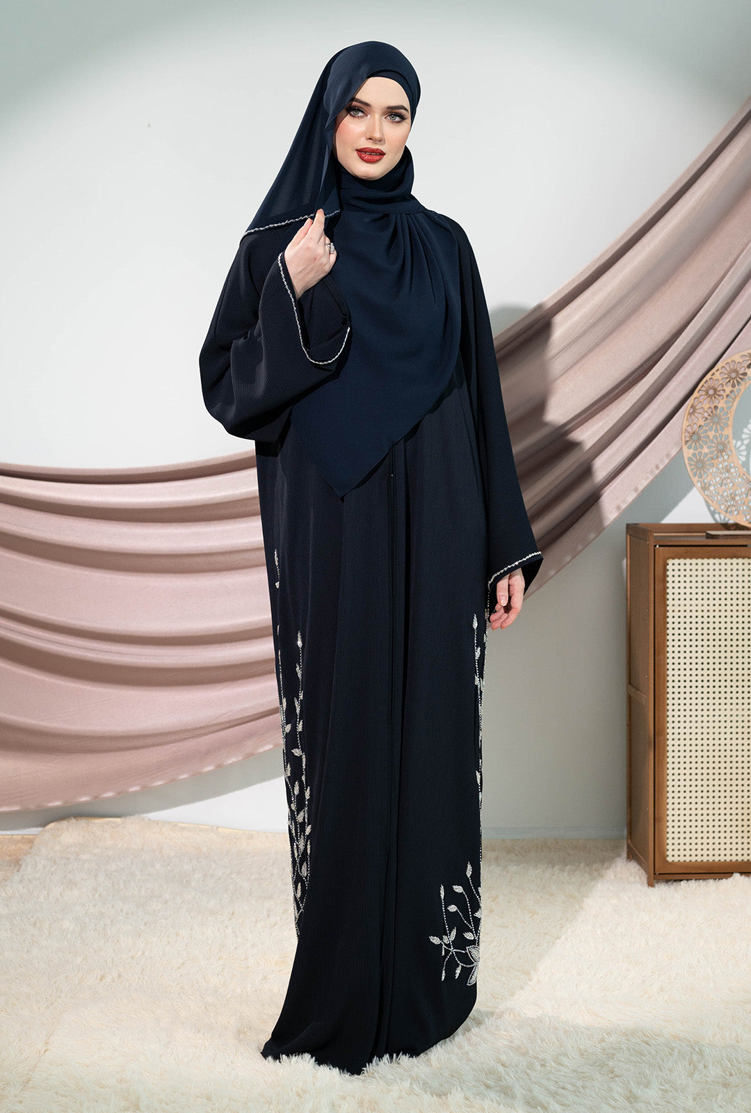 NAMYLA ABAYA DARK NAVY