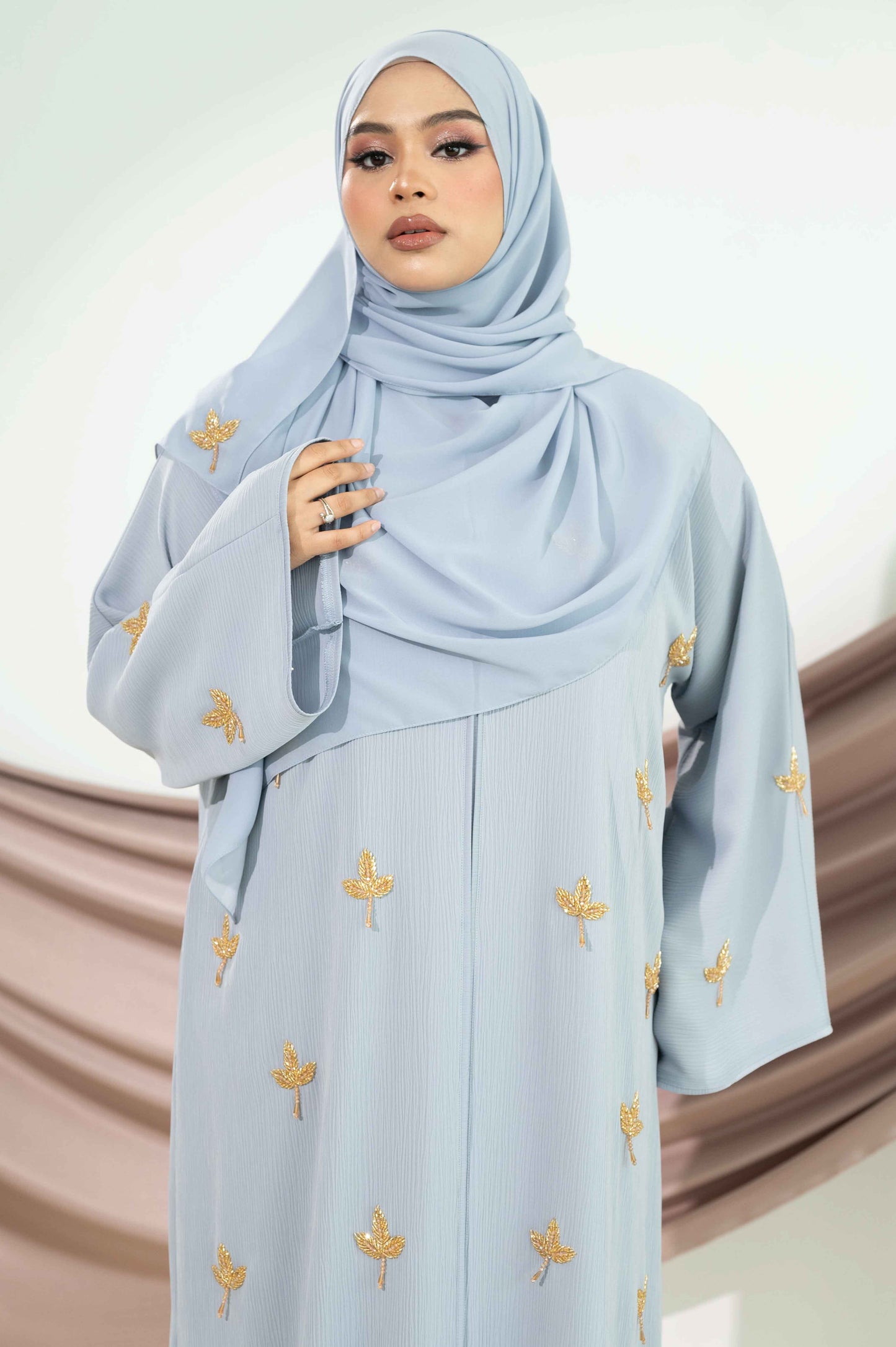 NAJMA ABAYA DUSTY BLUE