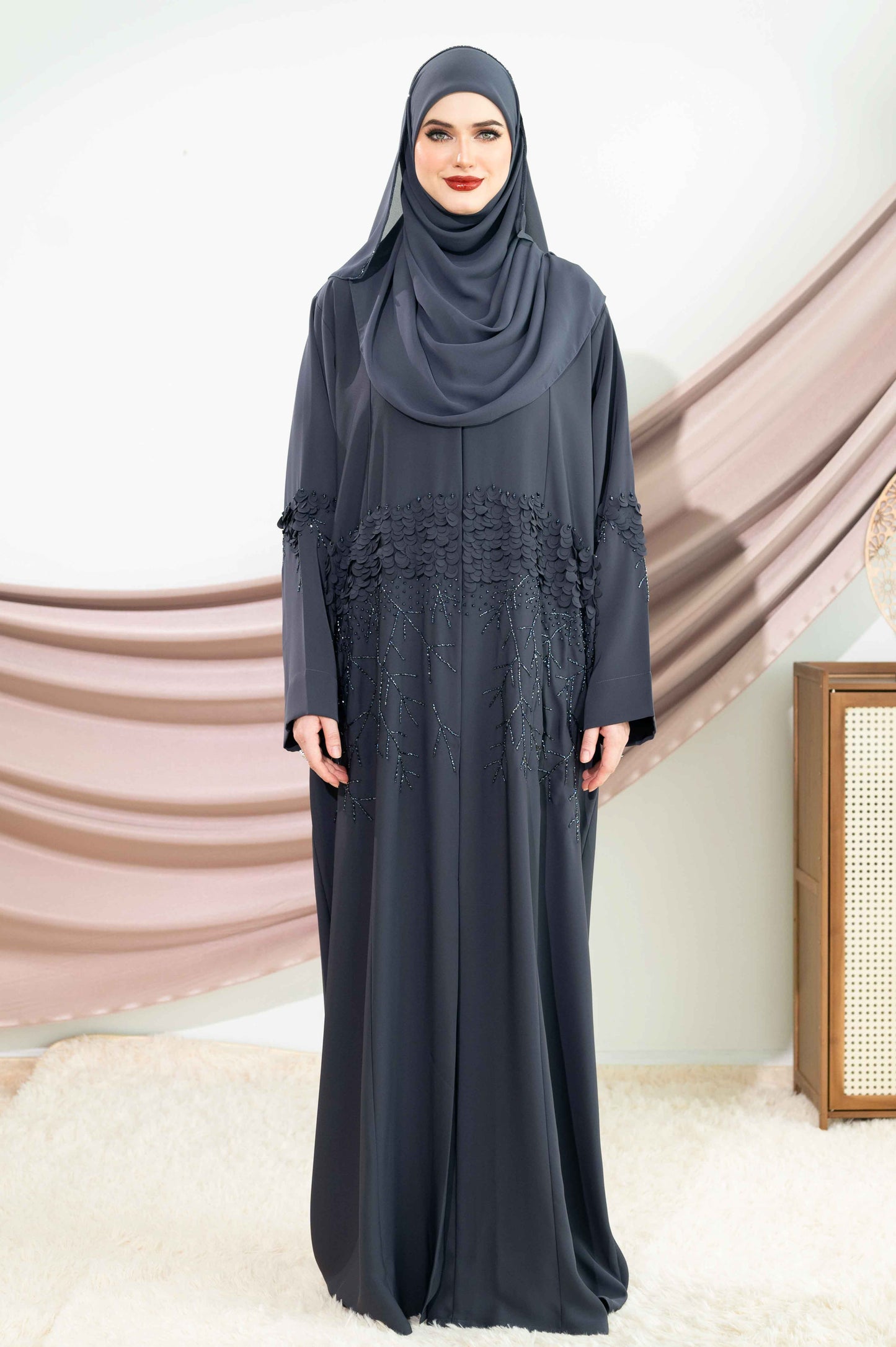 ARMITA ABAYA FOREST FOG
