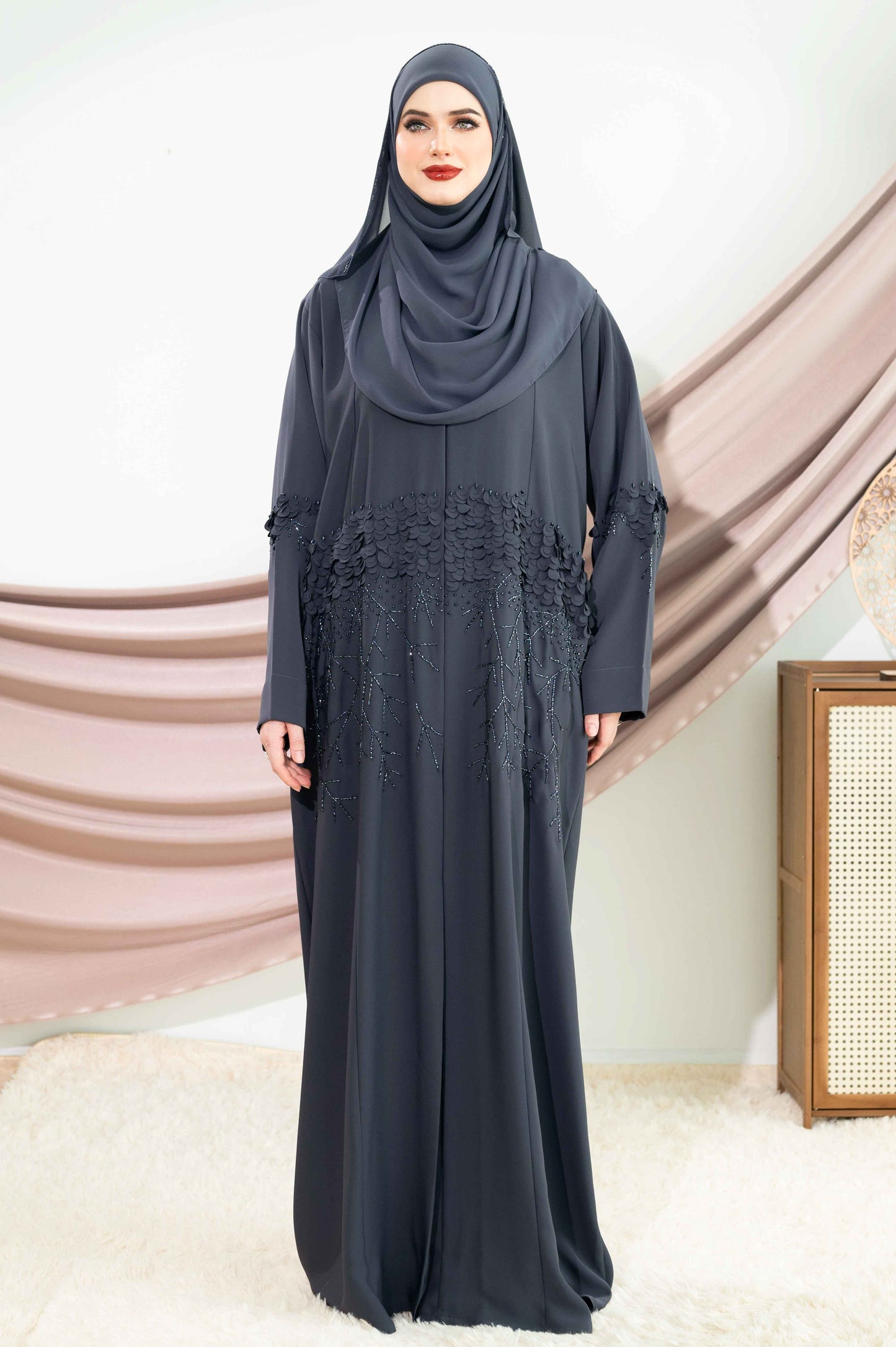 ARMITA ABAYA FOREST FOG