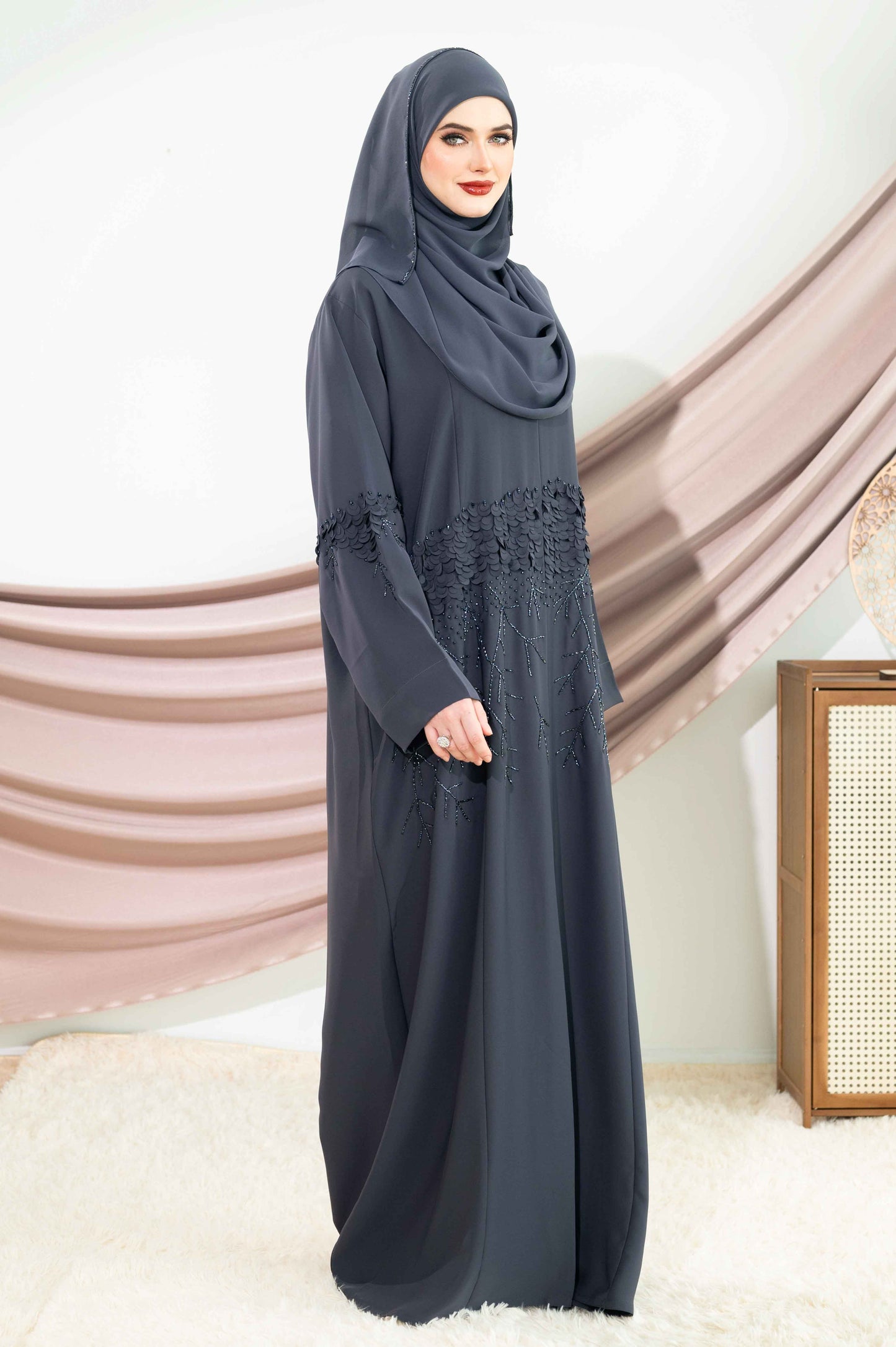 ARMITA ABAYA FOREST FOG