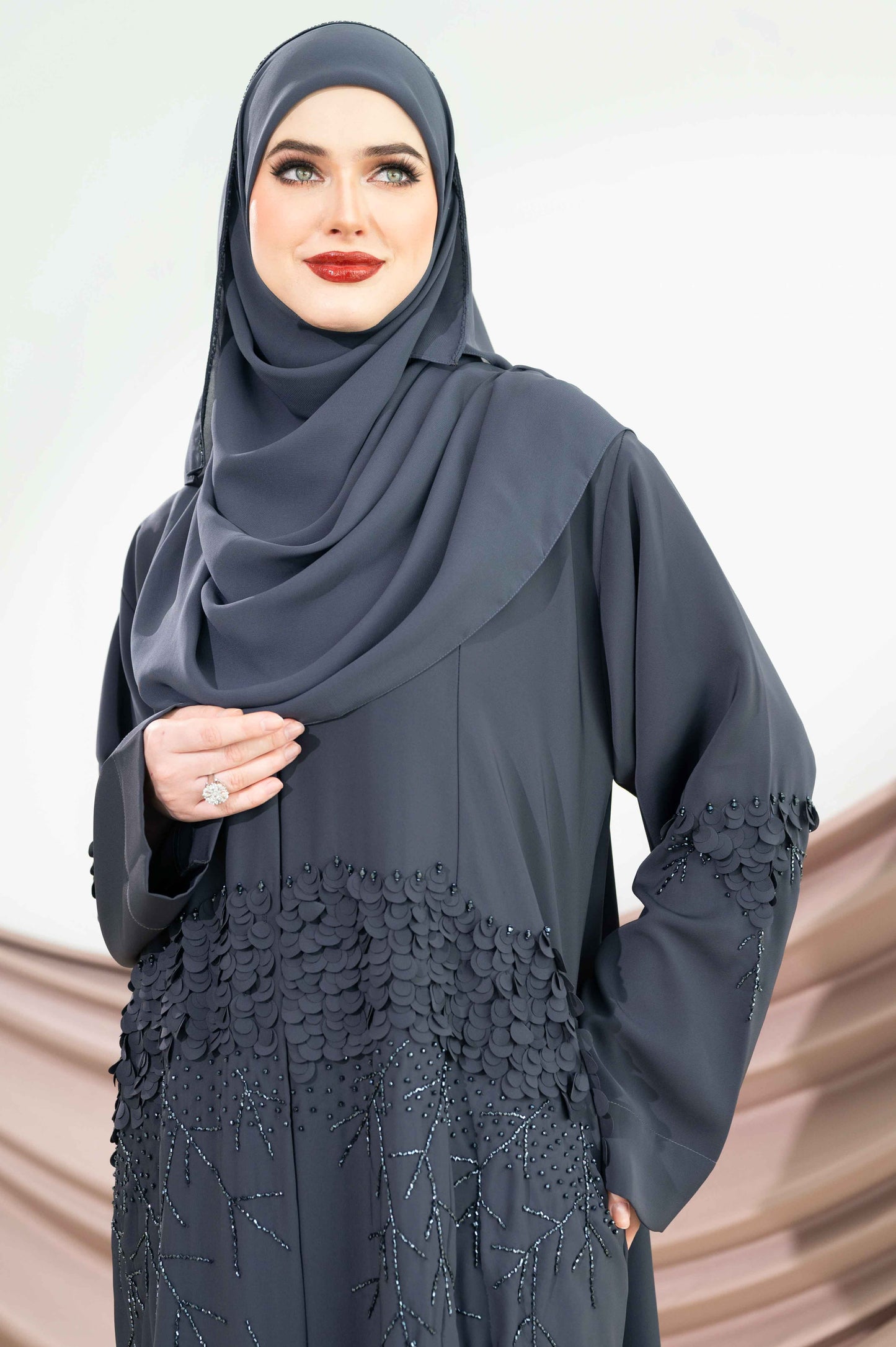 ARMITA ABAYA FOREST FOG