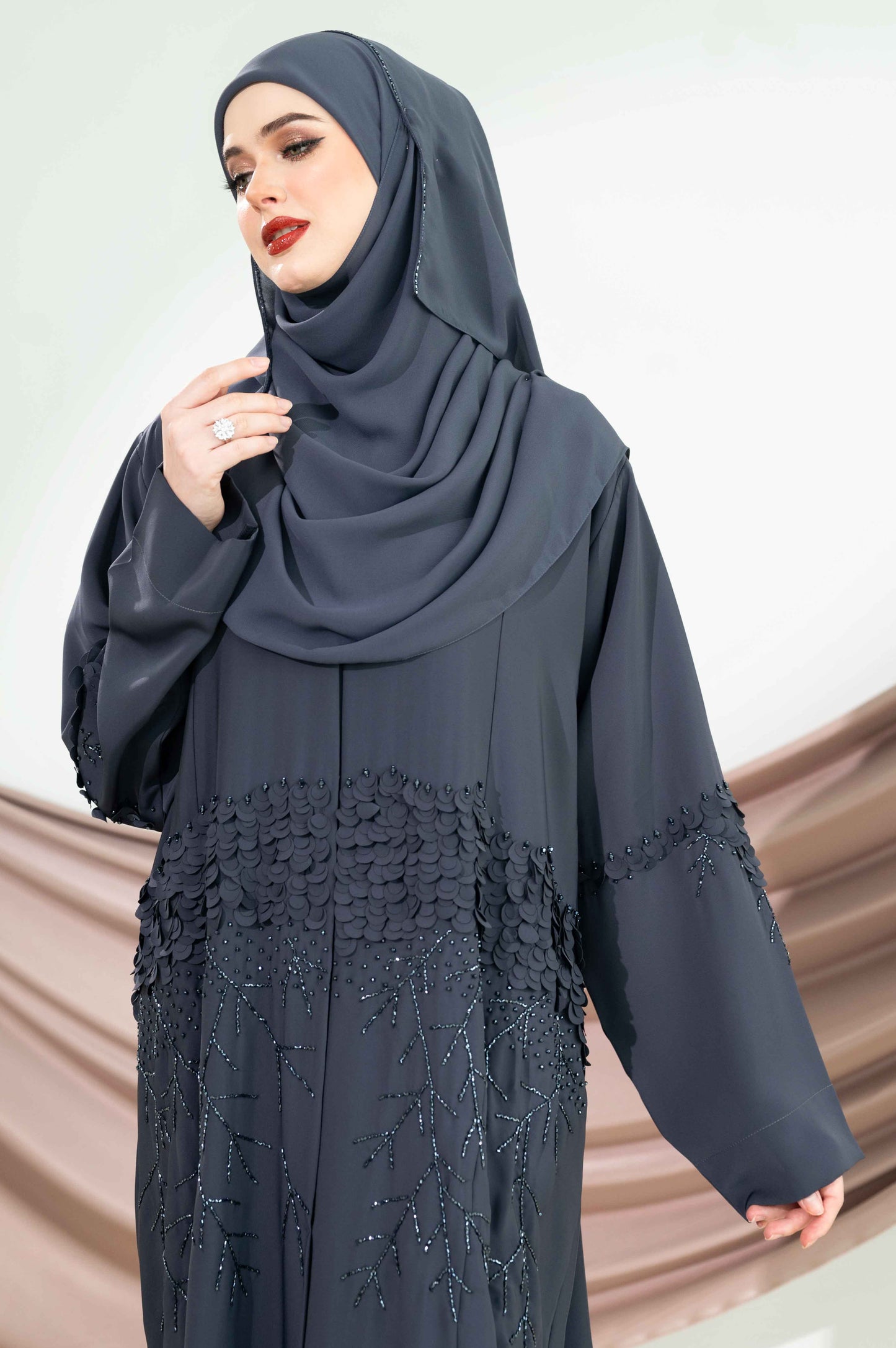 ARMITA ABAYA FOREST FOG