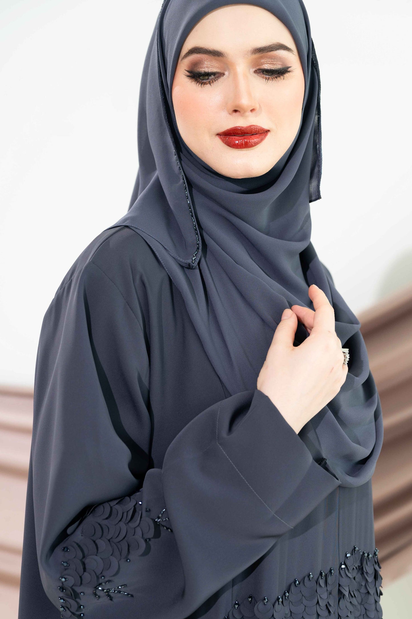ARMITA ABAYA FOREST FOG