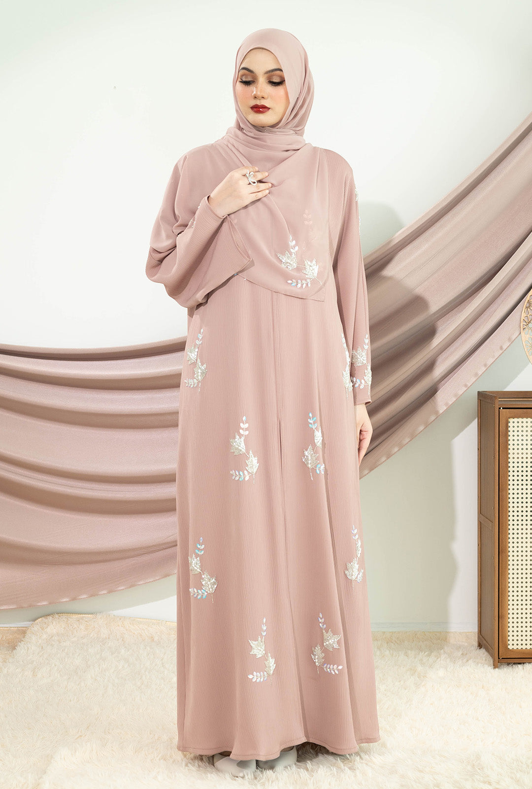 NIMRA ABAYA ROSEWATER