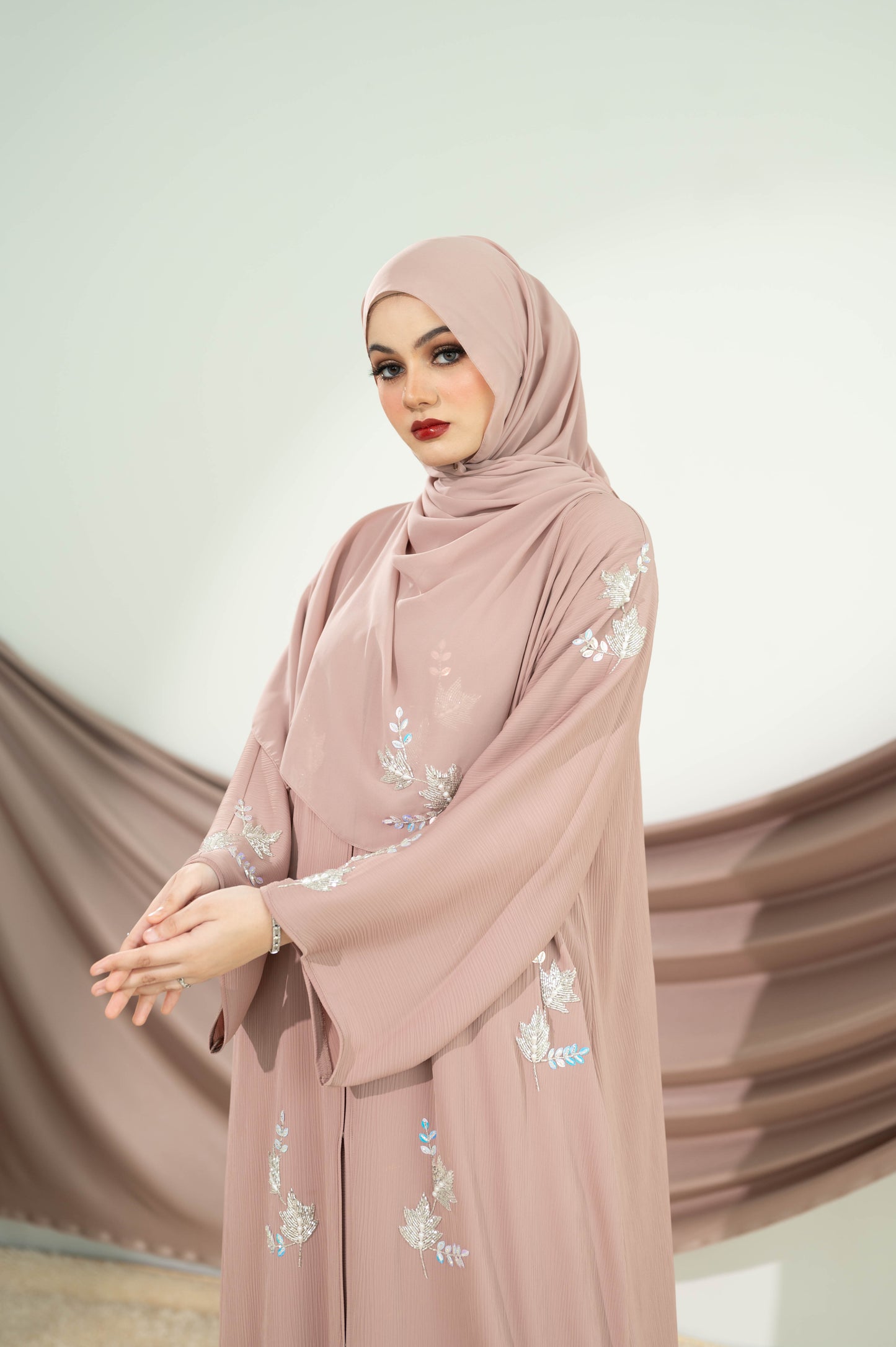 NIMRA ABAYA ROSEWATER