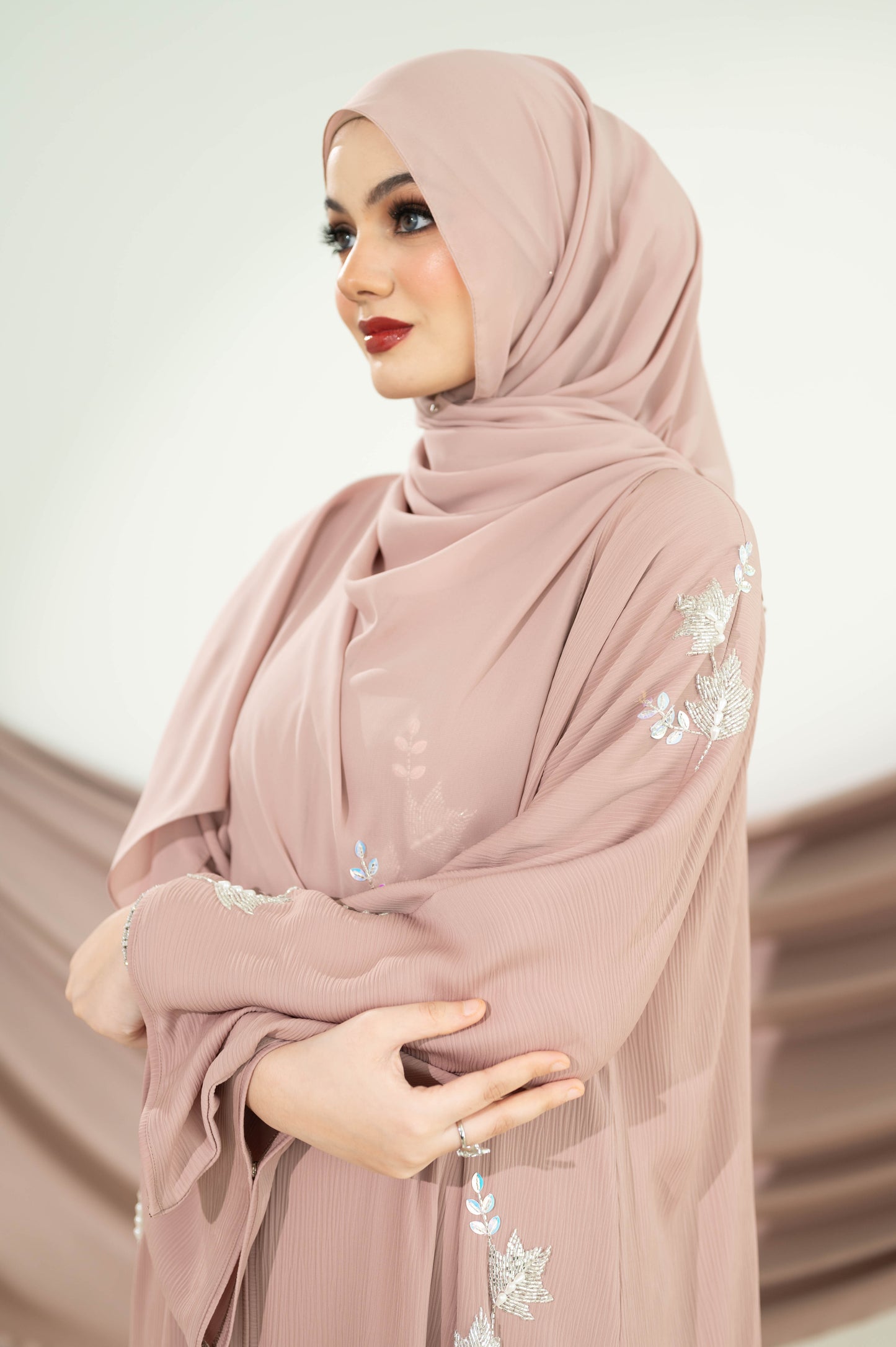 NIMRA ABAYA ROSEWATER