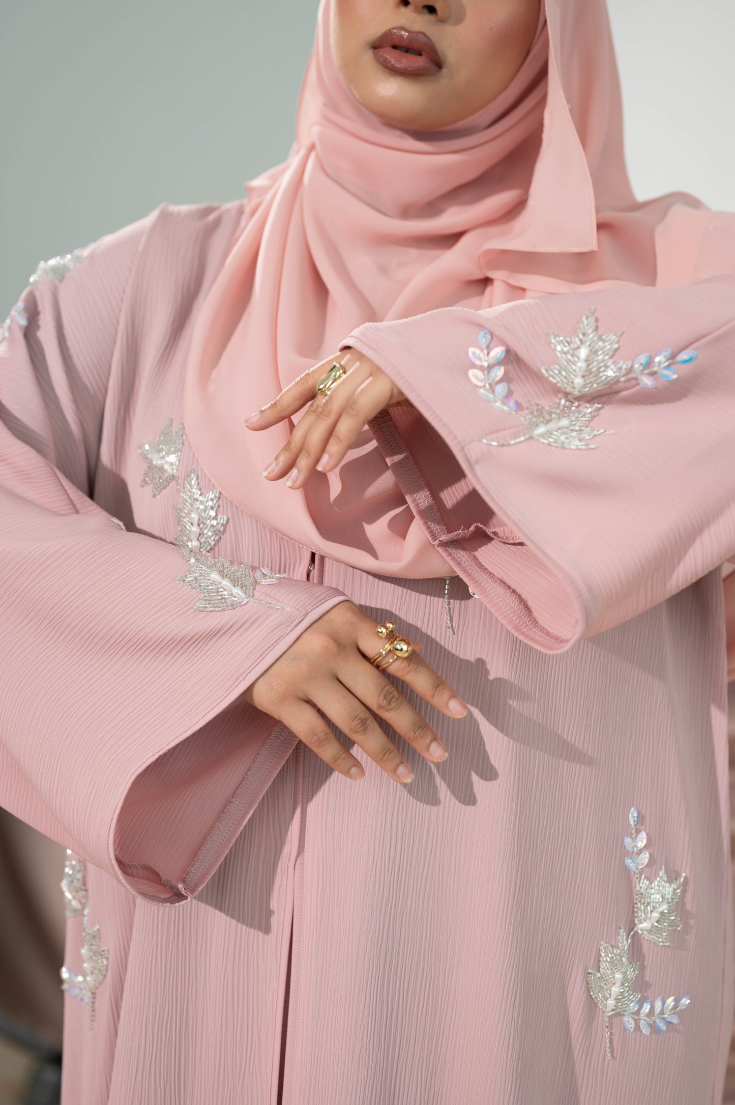 NIMRA ABAYA BABY PINK