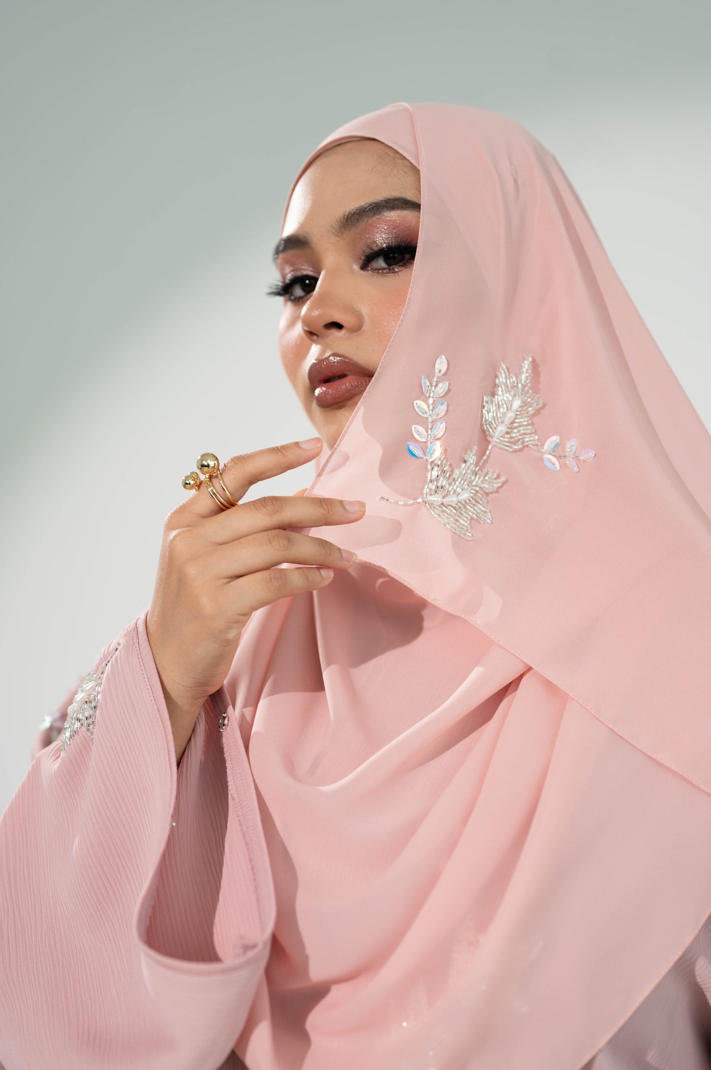 NIMRA ABAYA BABY PINK