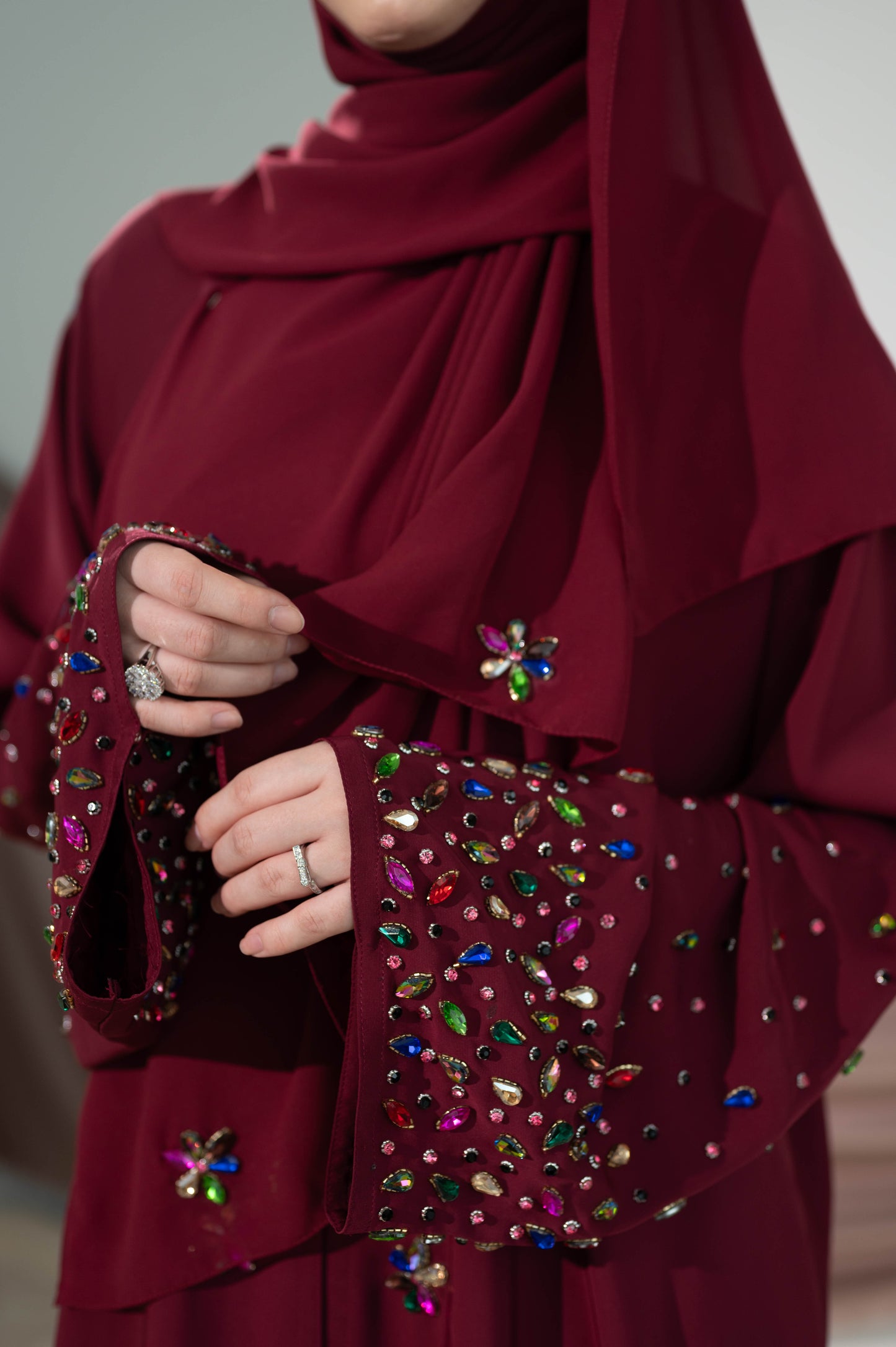 ALMA ABAYA RED GARNET