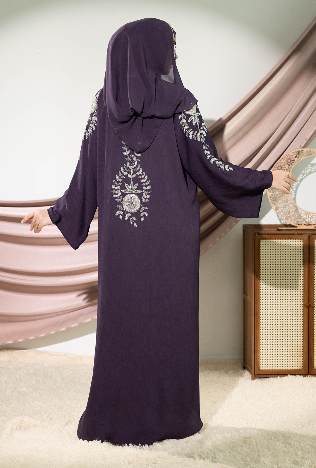 AREESHA ABAYA DEEP PURPLE