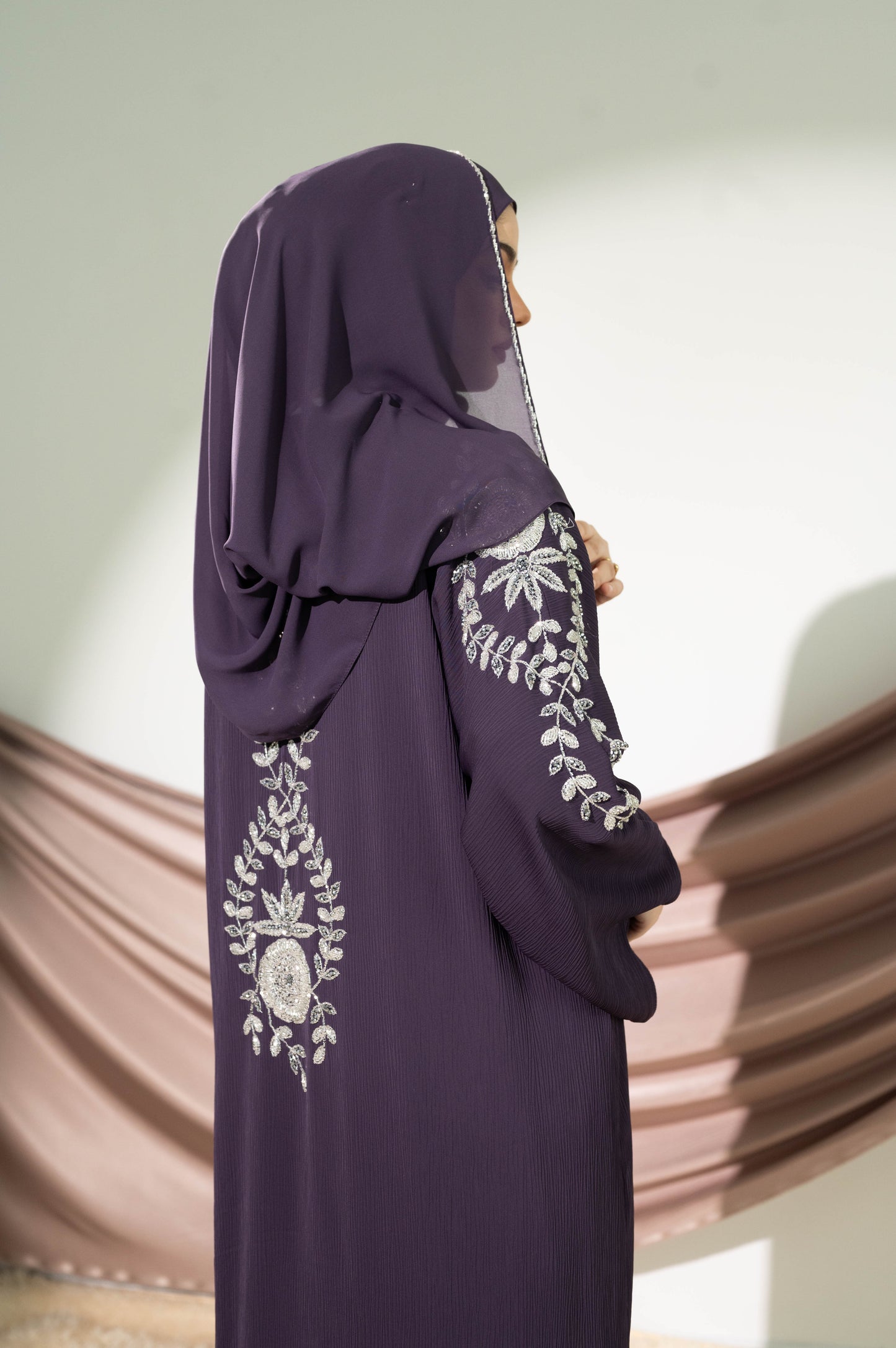 AREESHA ABAYA DEEP PURPLE
