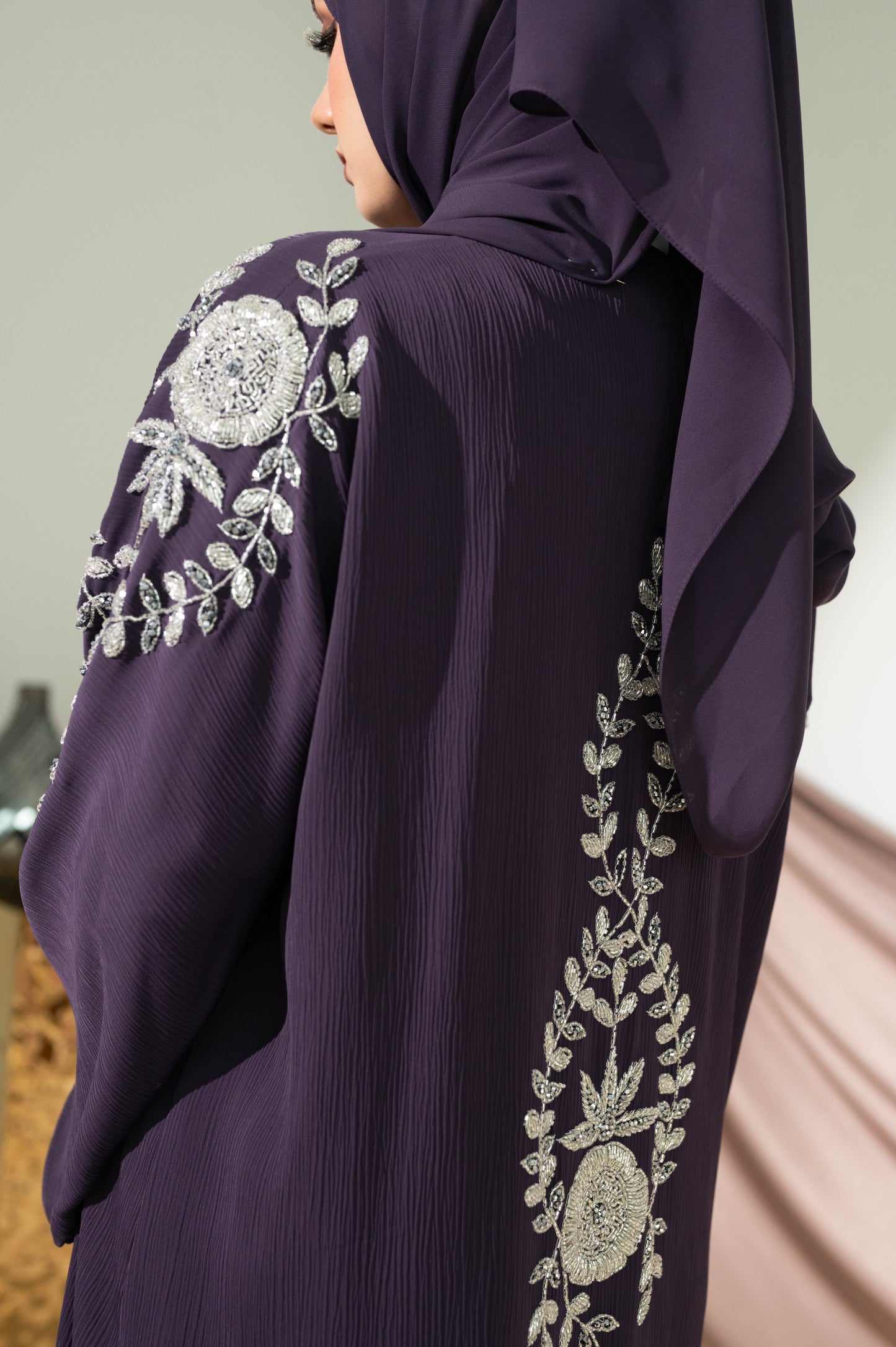 AREESHA ABAYA DEEP PURPLE