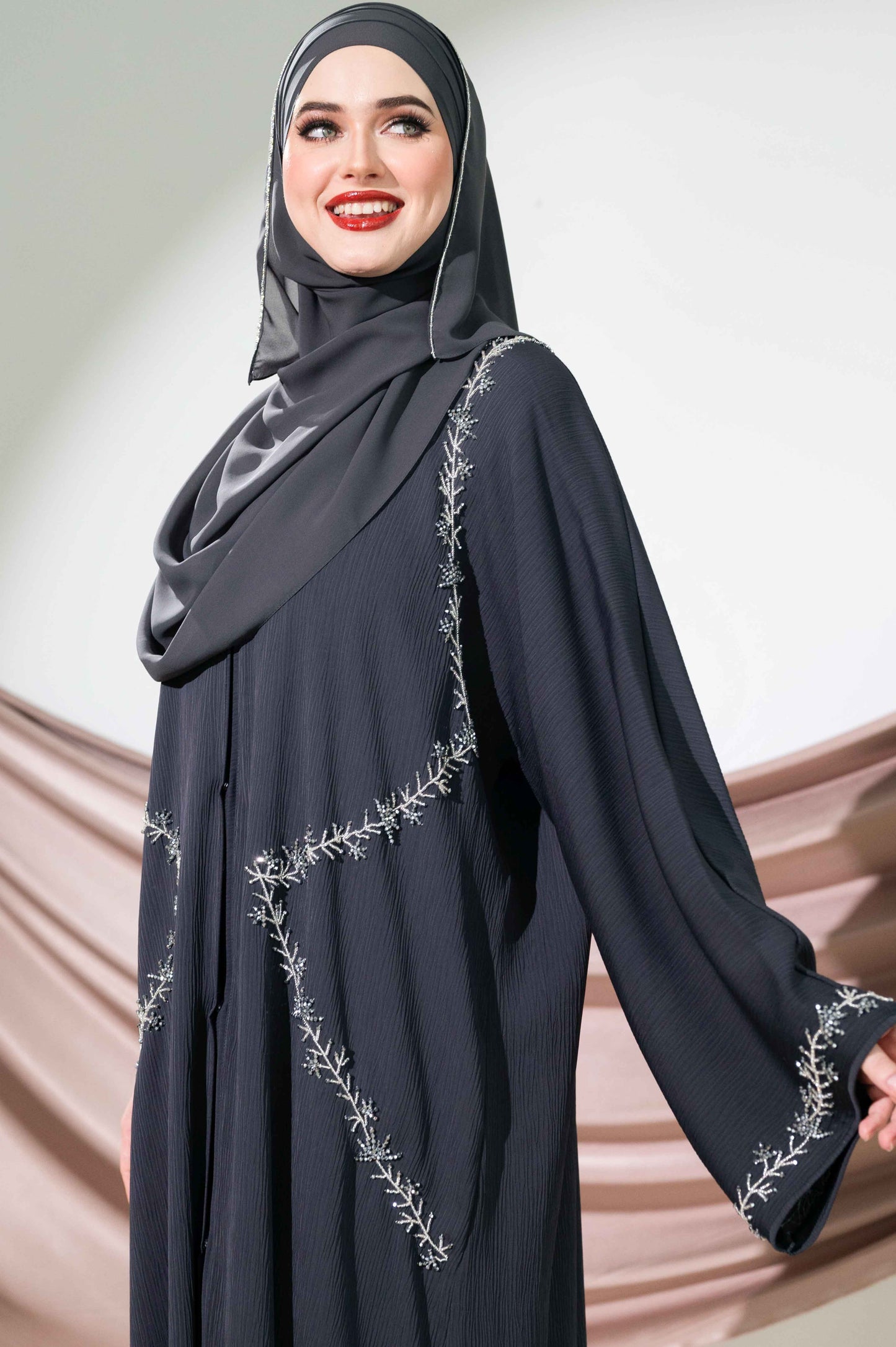 DELAYLI ABAYA DARK GREY